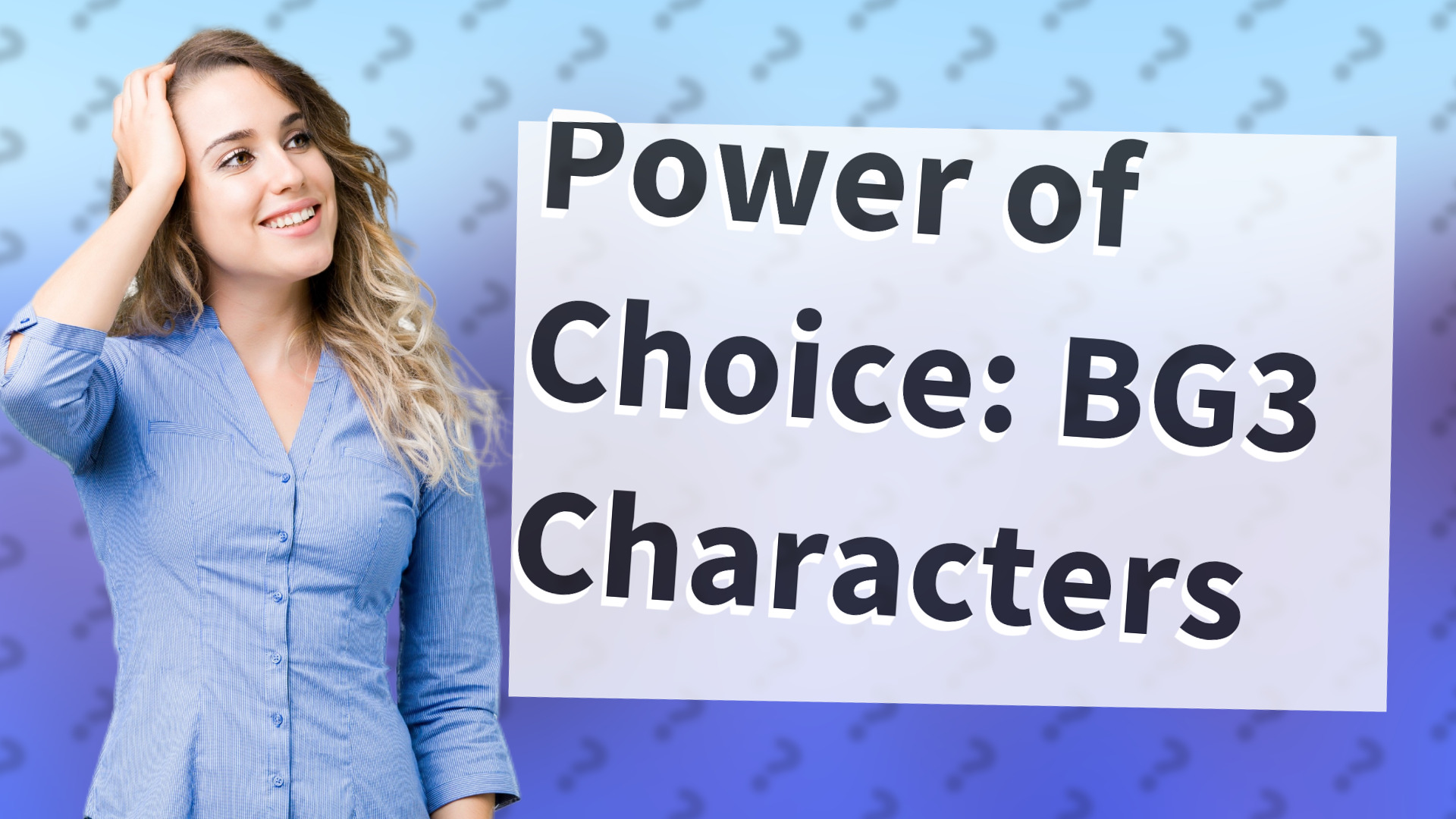 Power of Choice: BG3 Characters