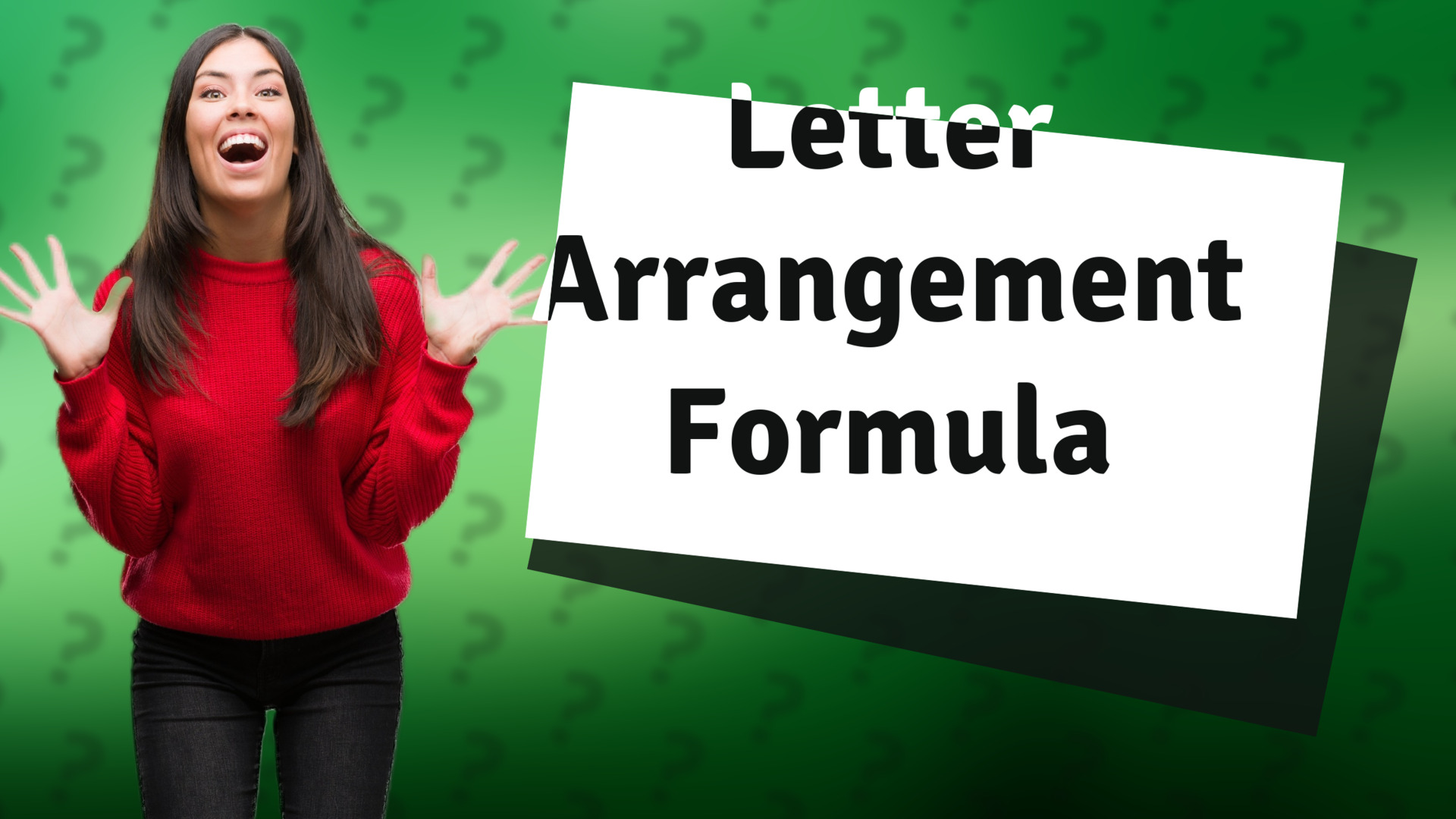 Letter Arrangement Formula