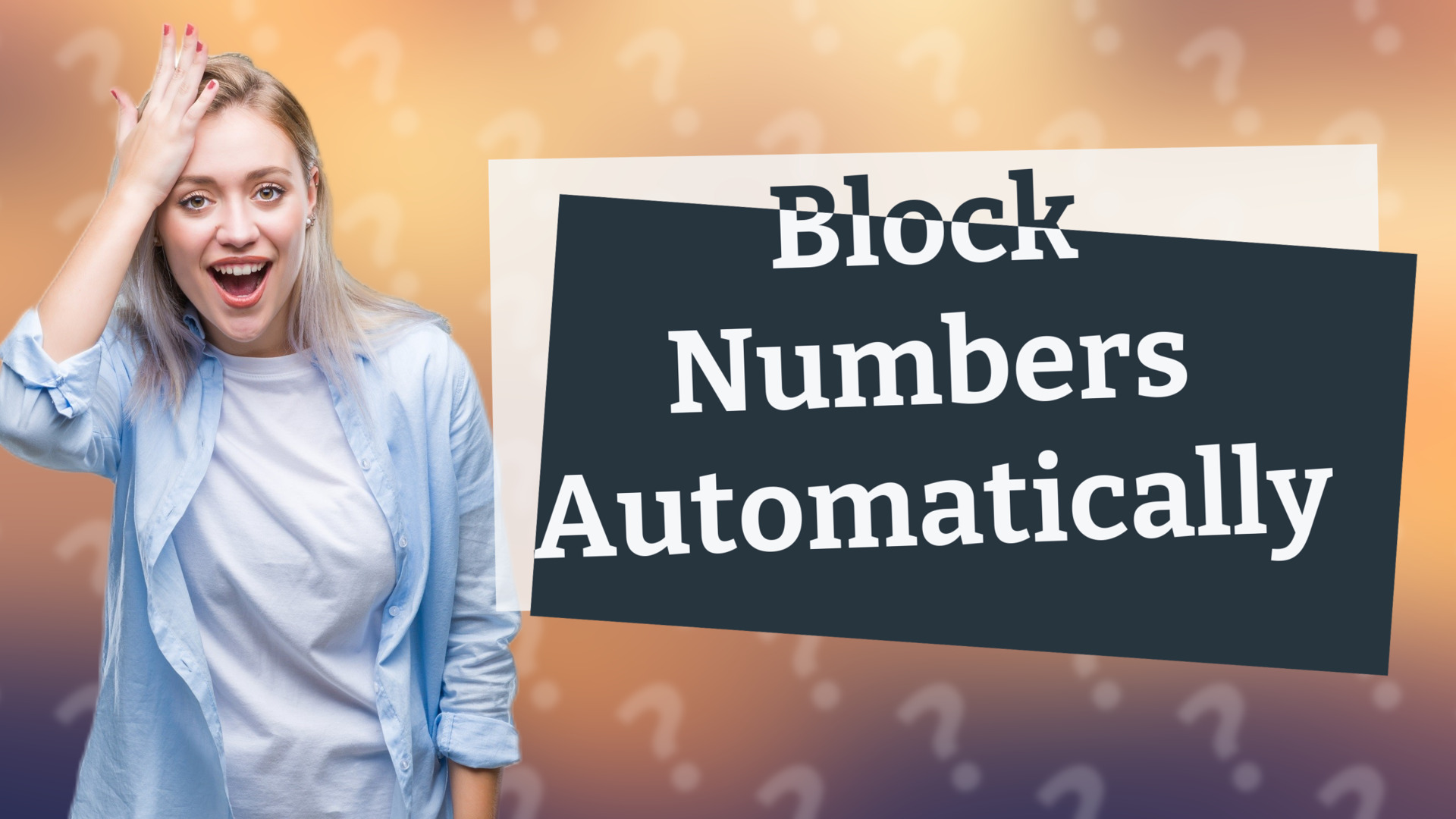 Block Numbers Automatically