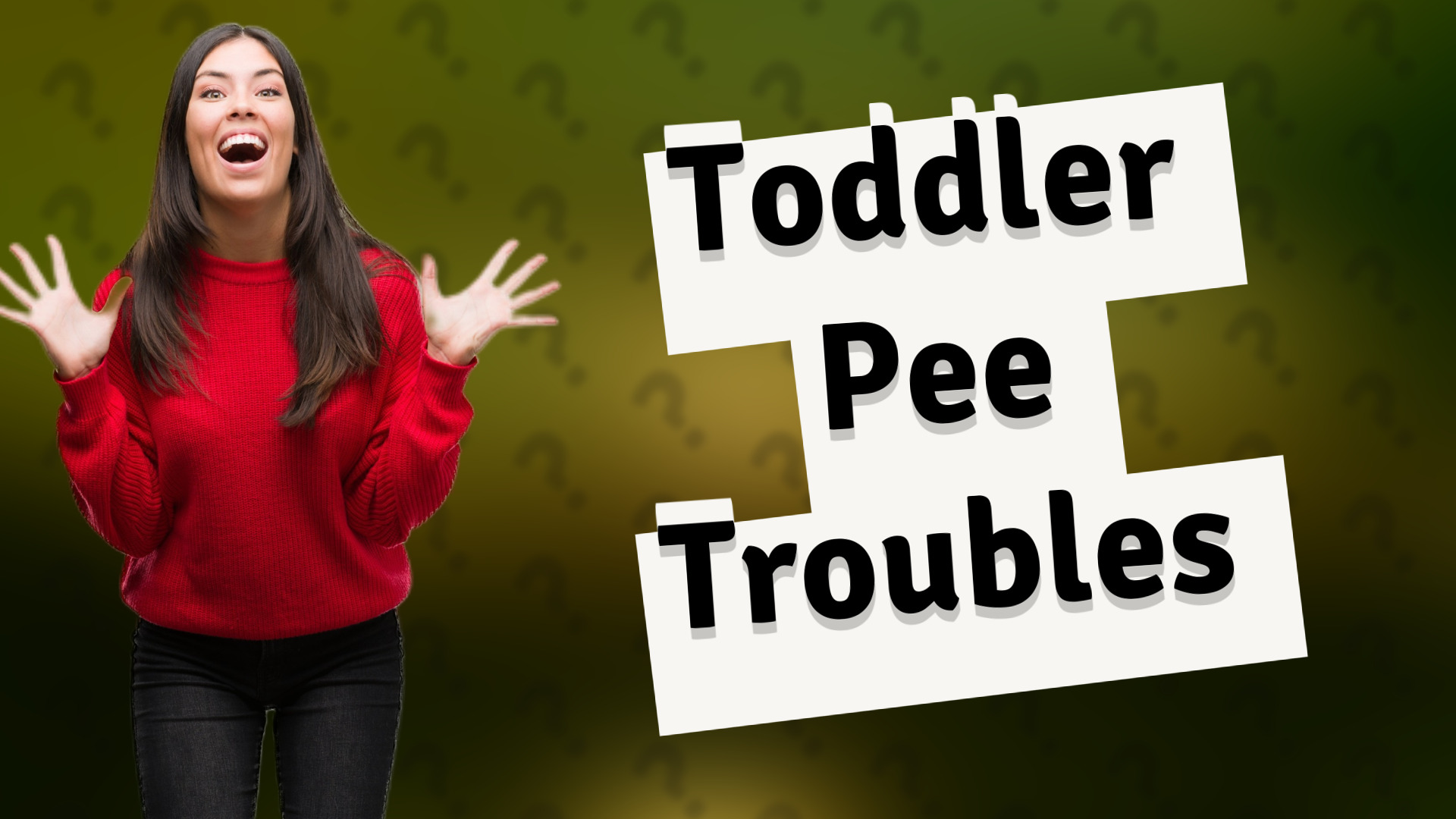 Toddler Pee Troubles