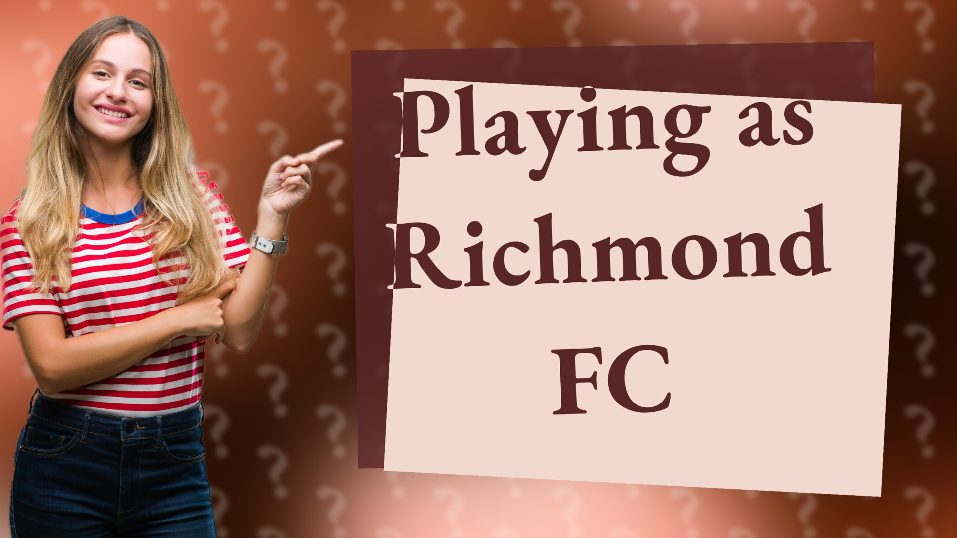 Playing as Richmond FC