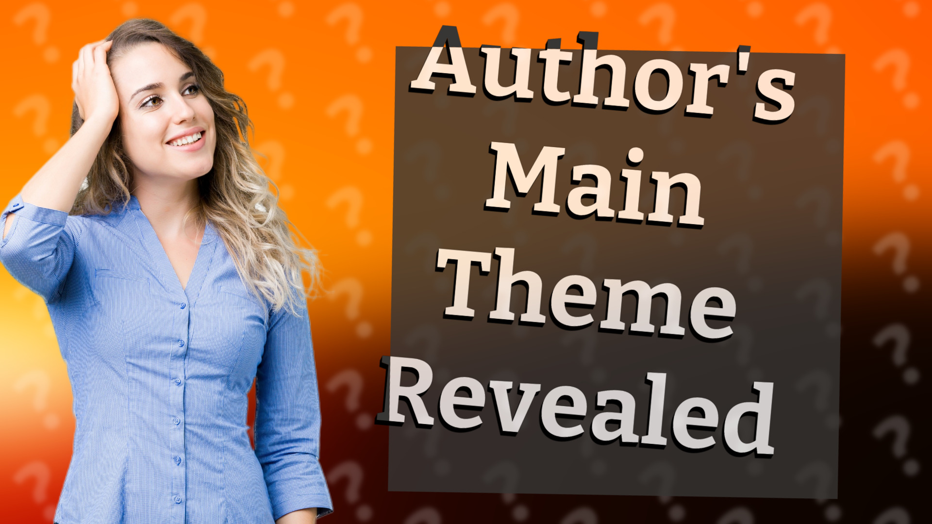 Author's Main Theme Revealed