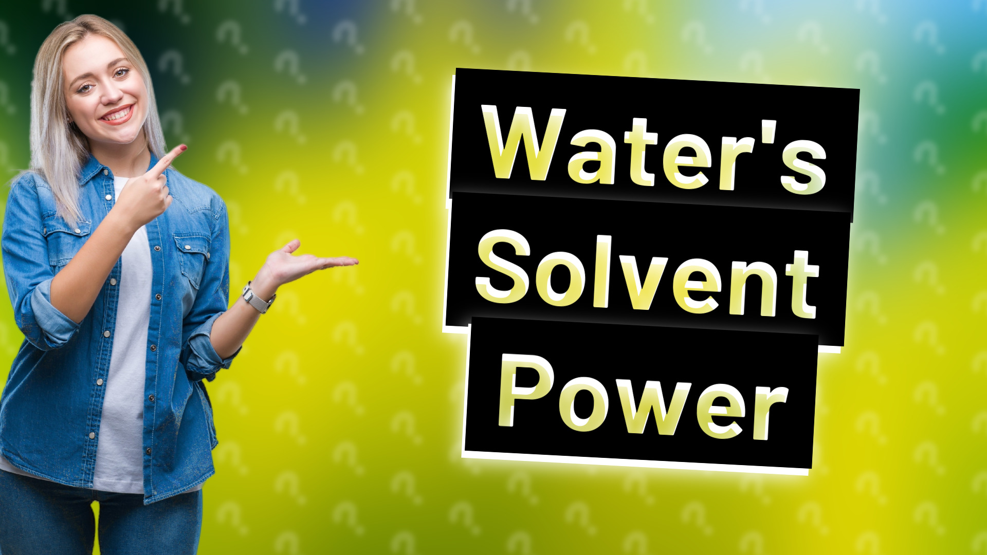 Water's Solvent Power
