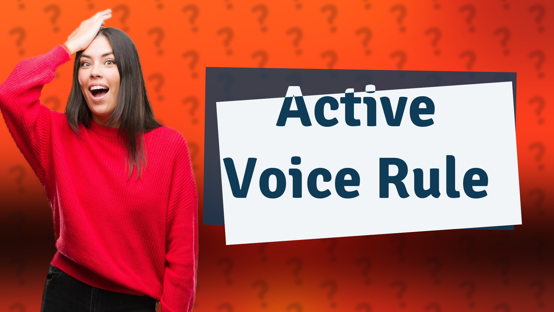Active Voice Rule