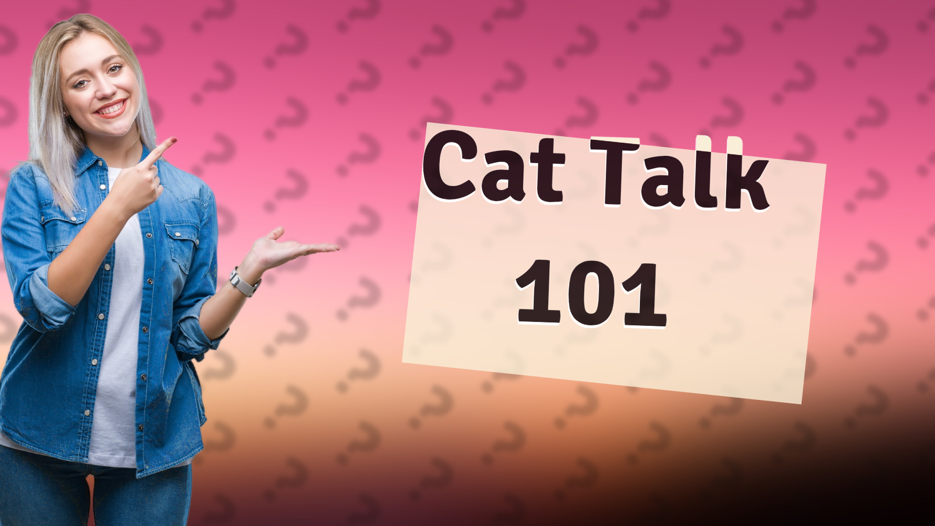Cat Talk 101