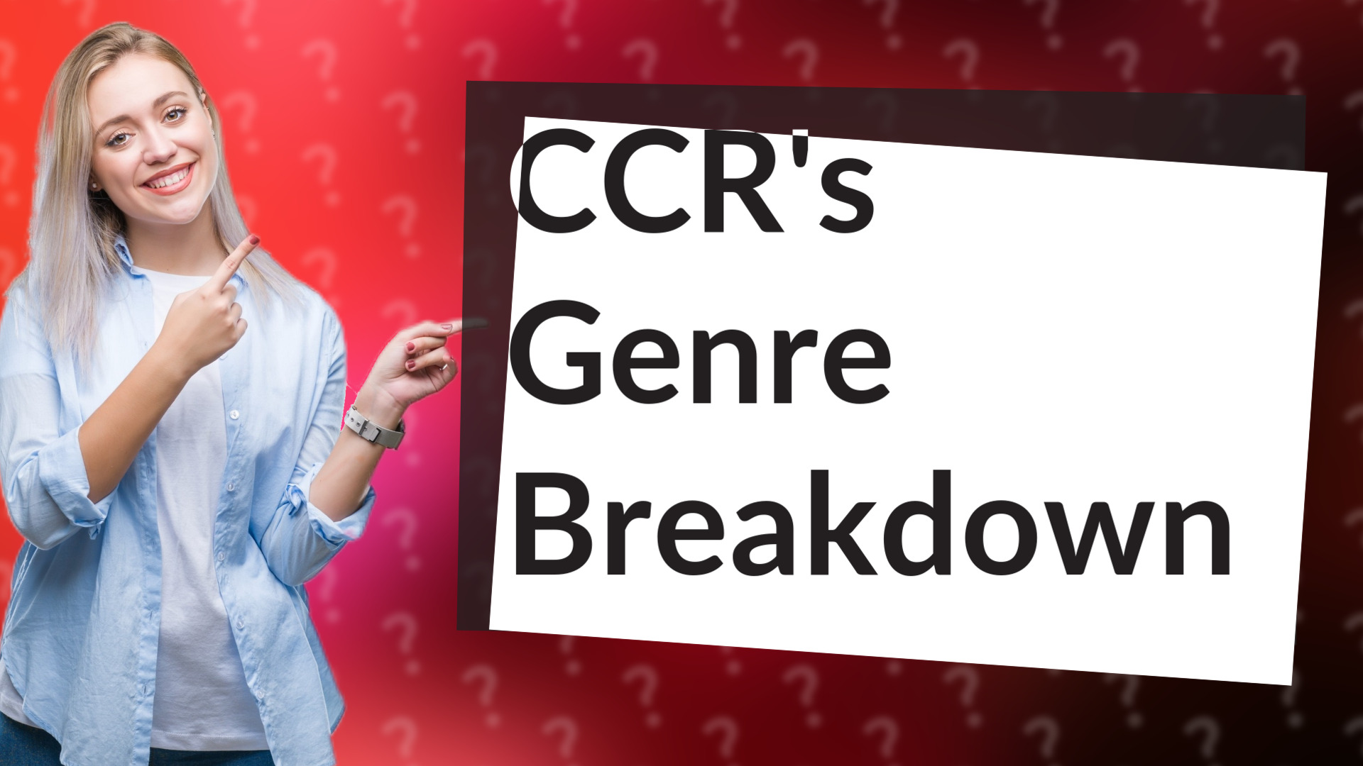 CCR's Genre Breakdown