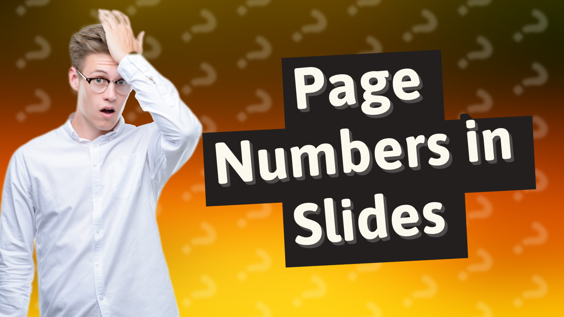 Page Numbers in Slides