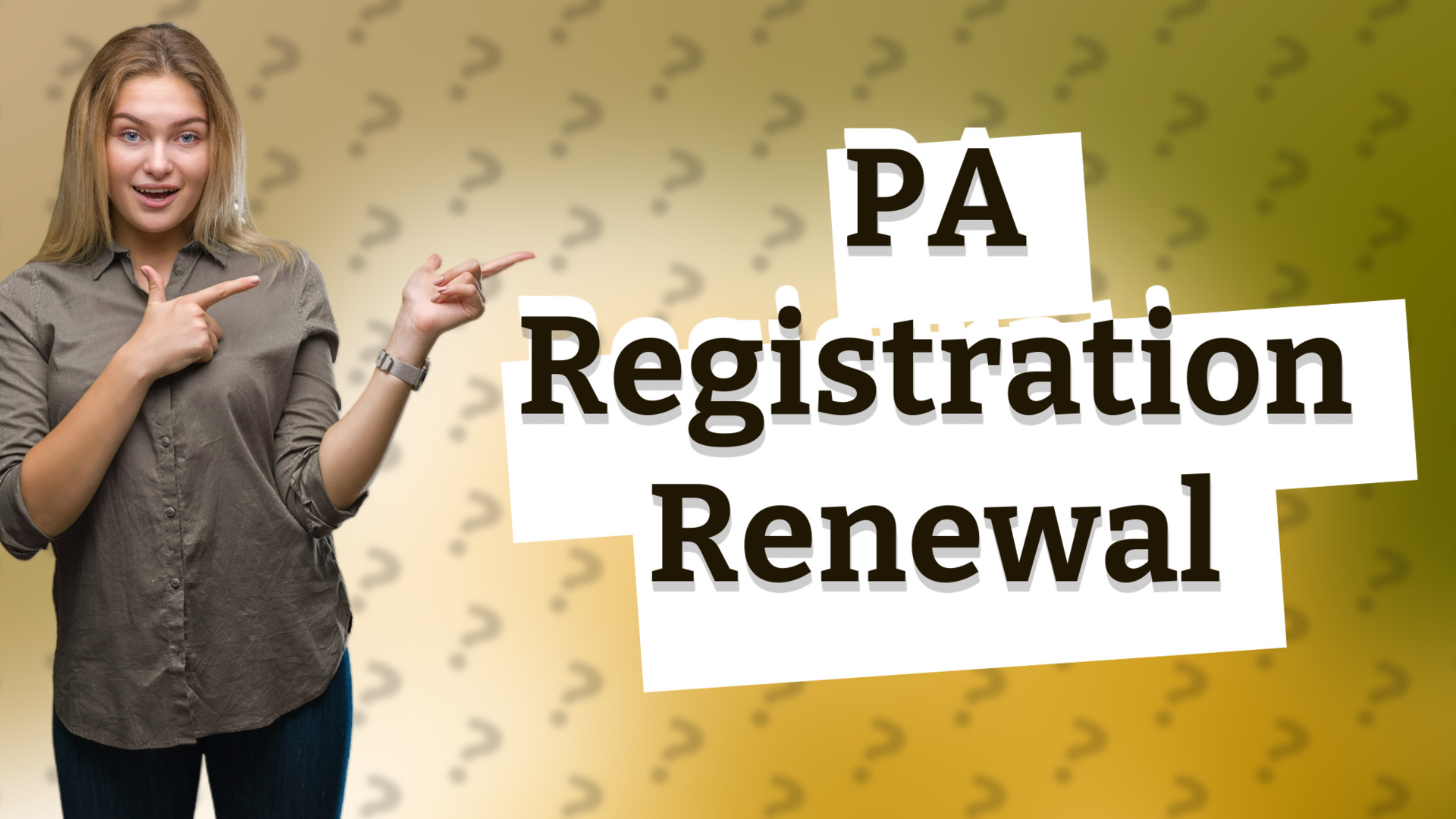 PA Registration Renewal