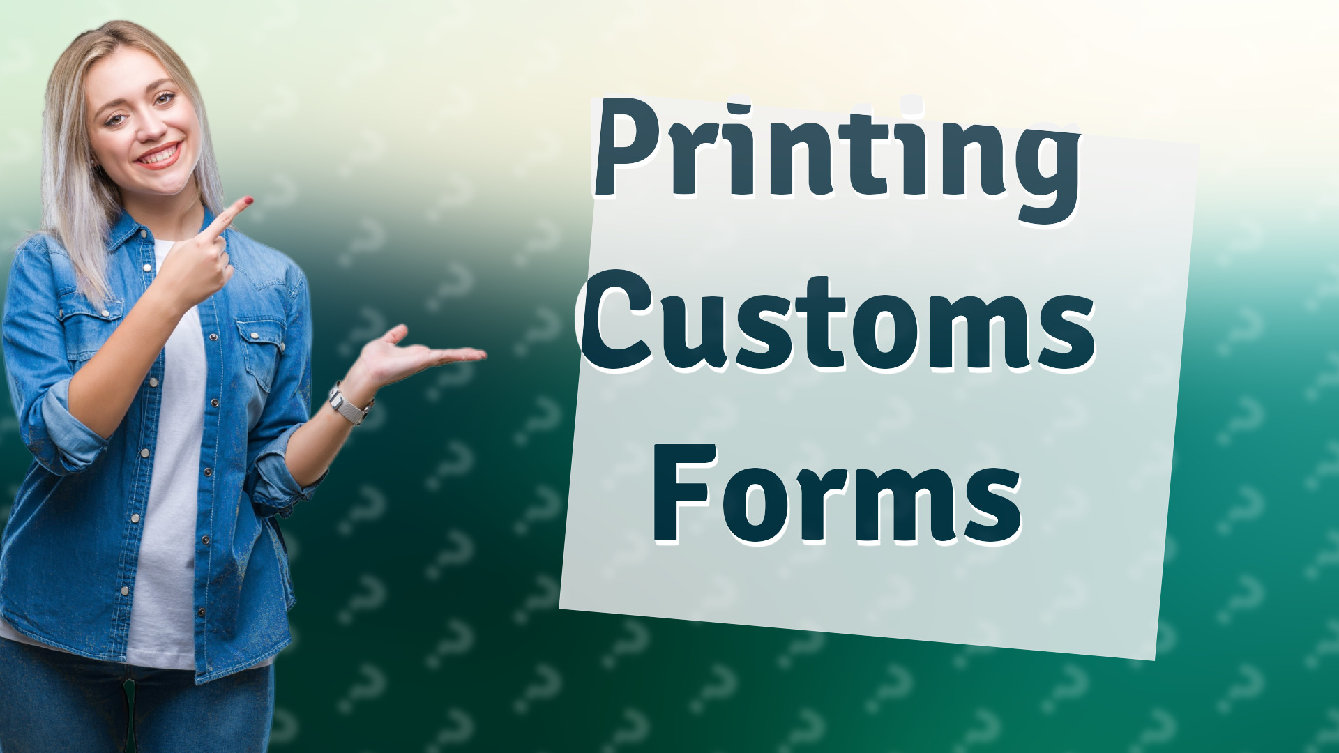 Printing Customs Forms