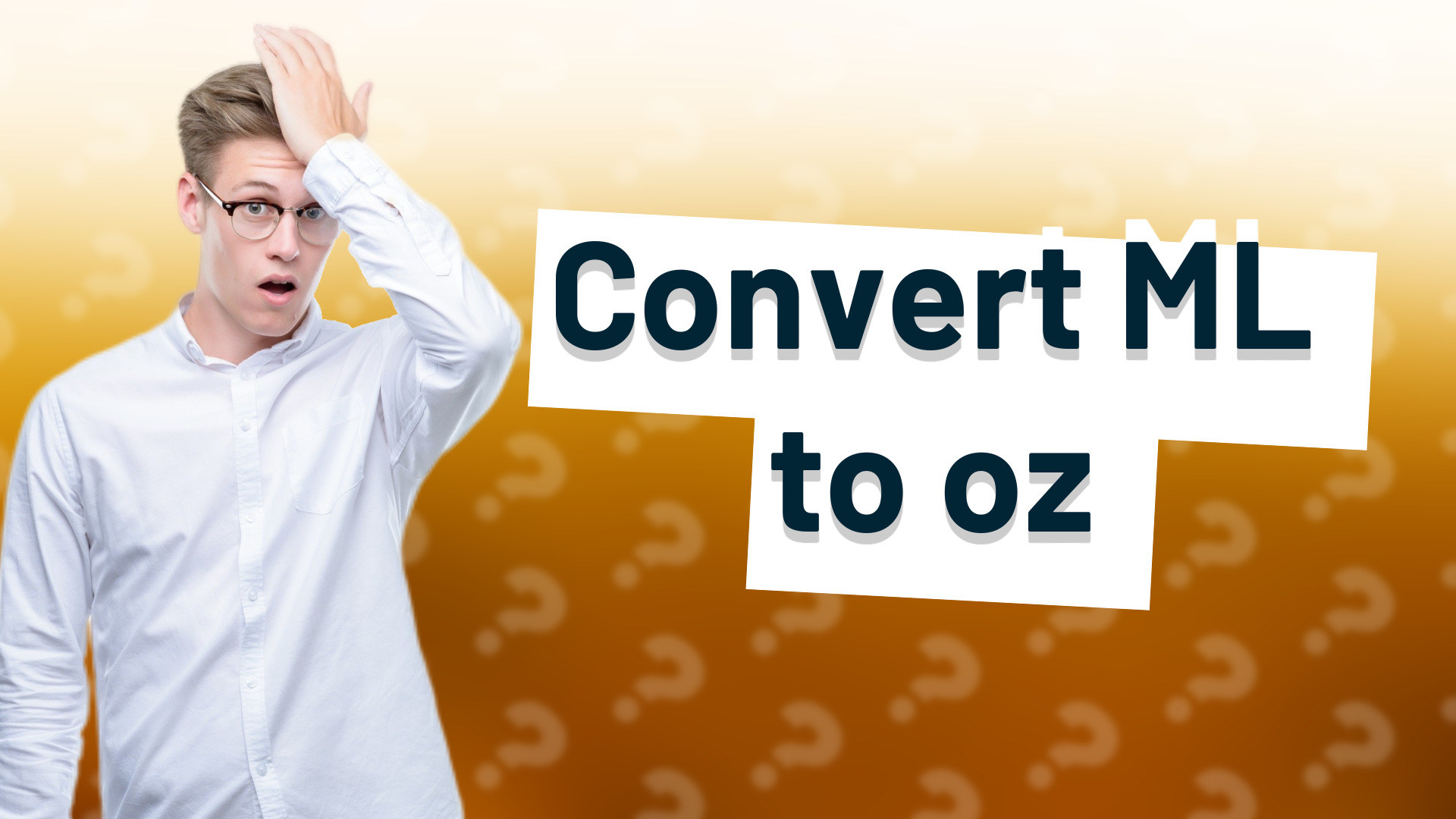 Convert ML to oz