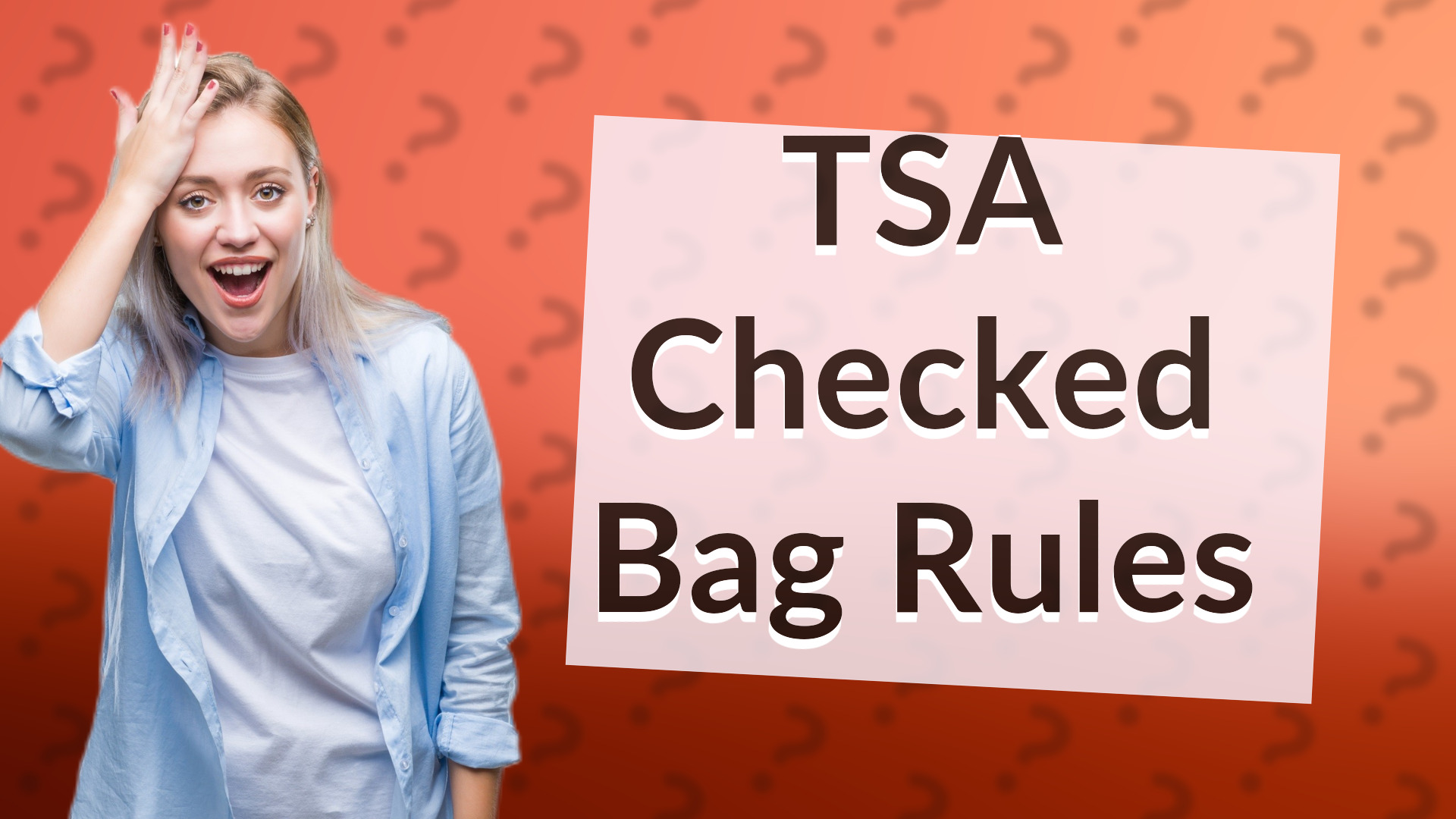 TSA Checked Bag Rules