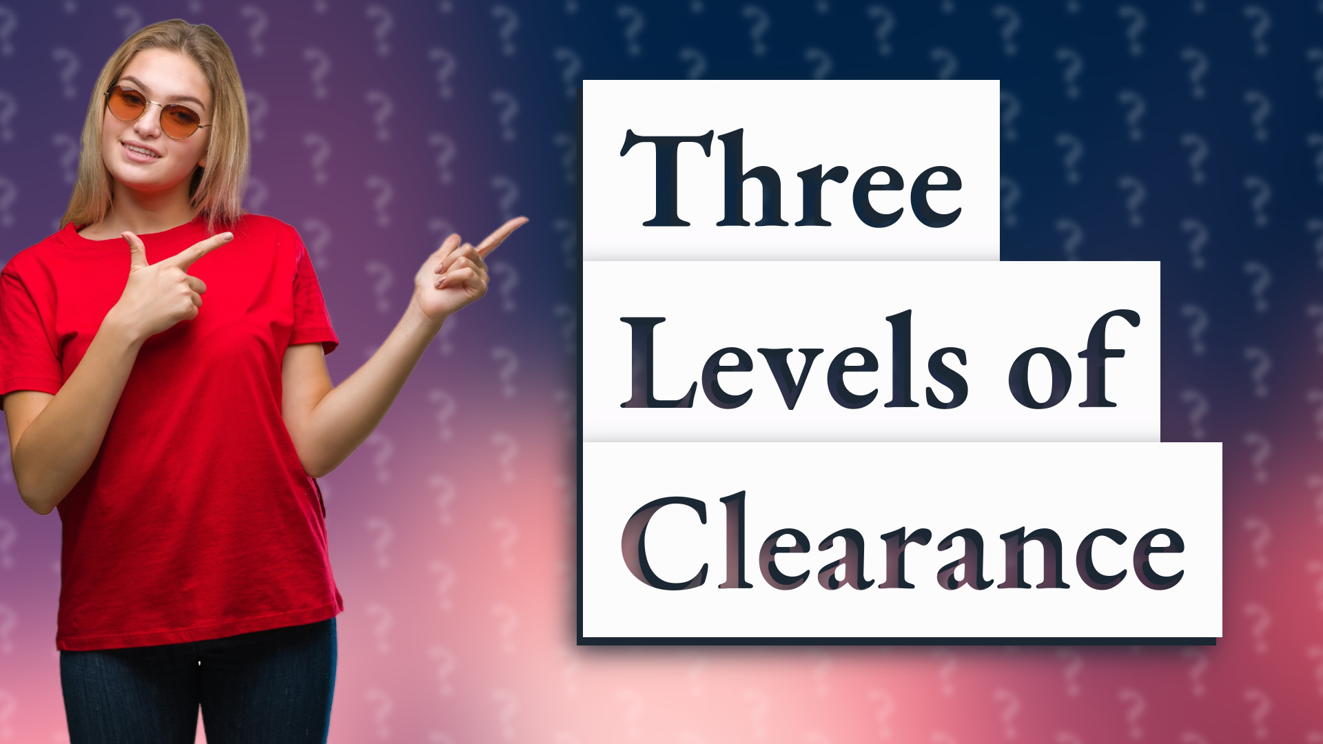 Three Levels of Clearance
