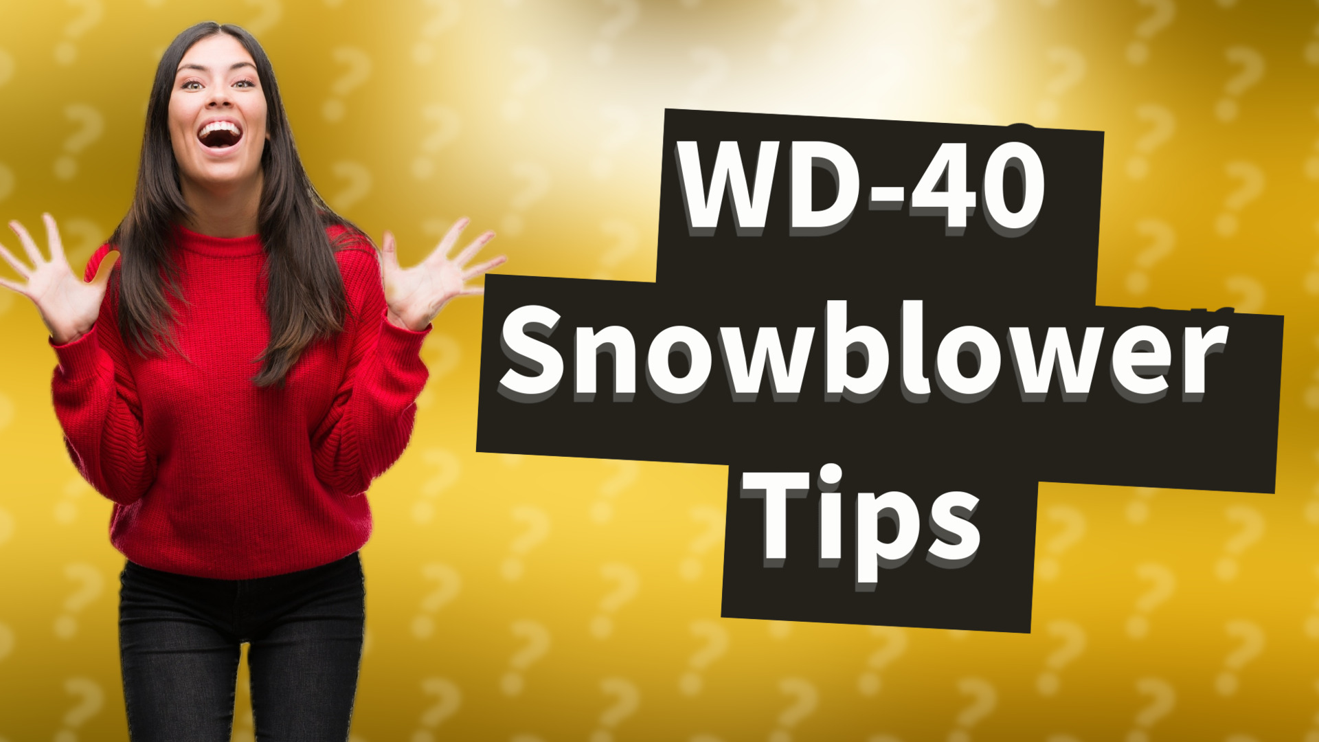 WD-40 Snowblower Tips