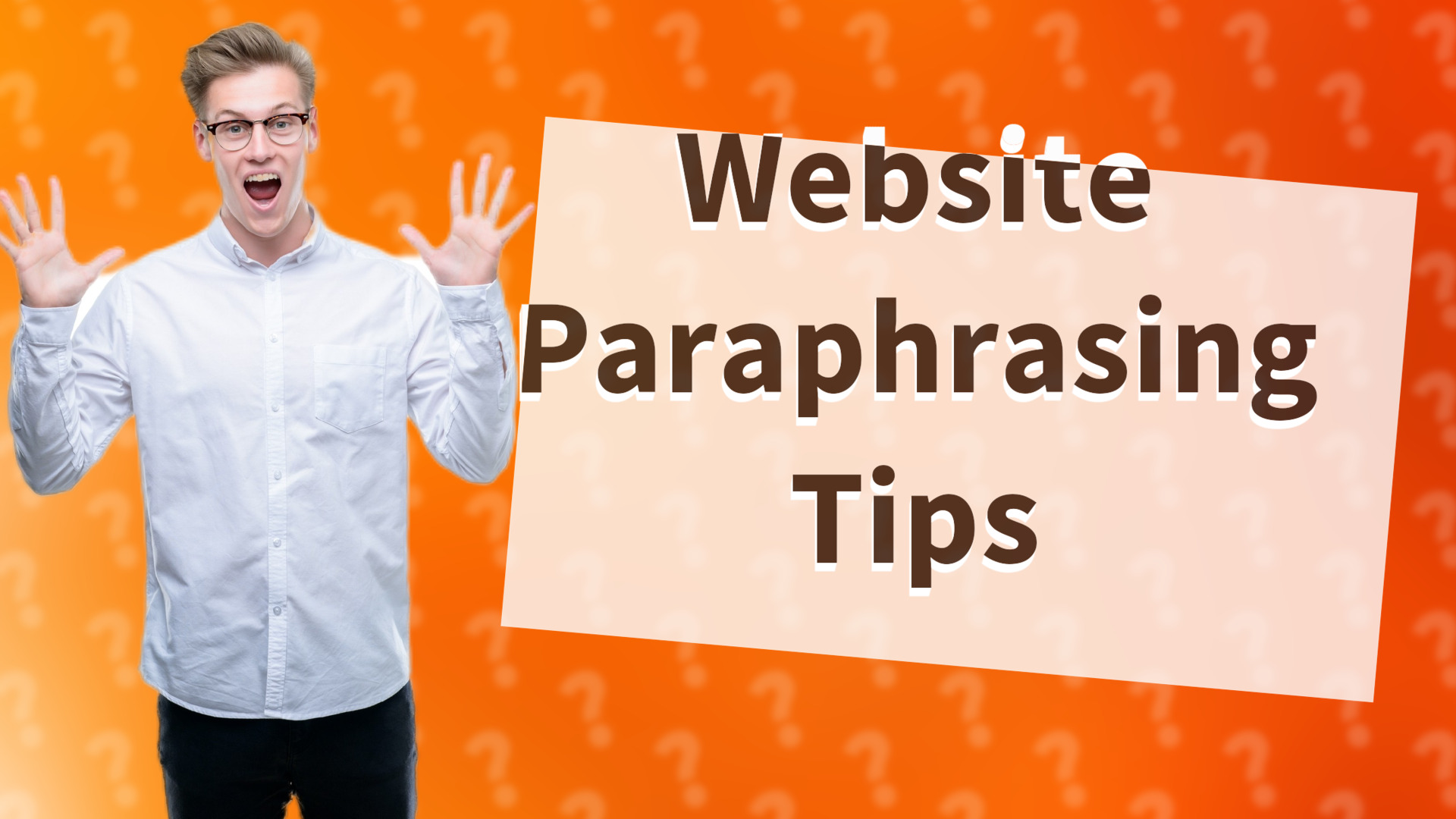 Website Paraphrasing Tips