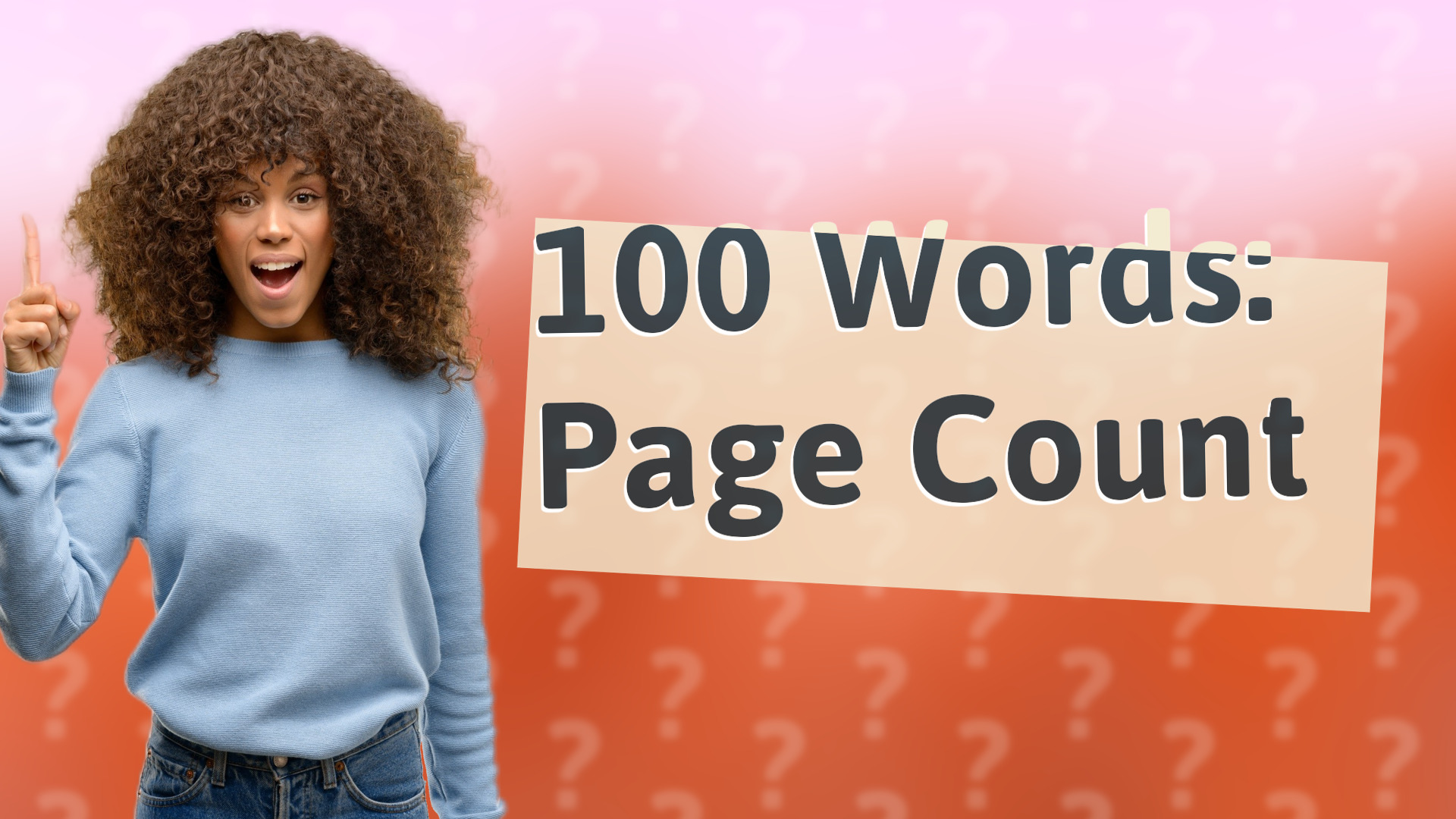 100 Words: Page Count