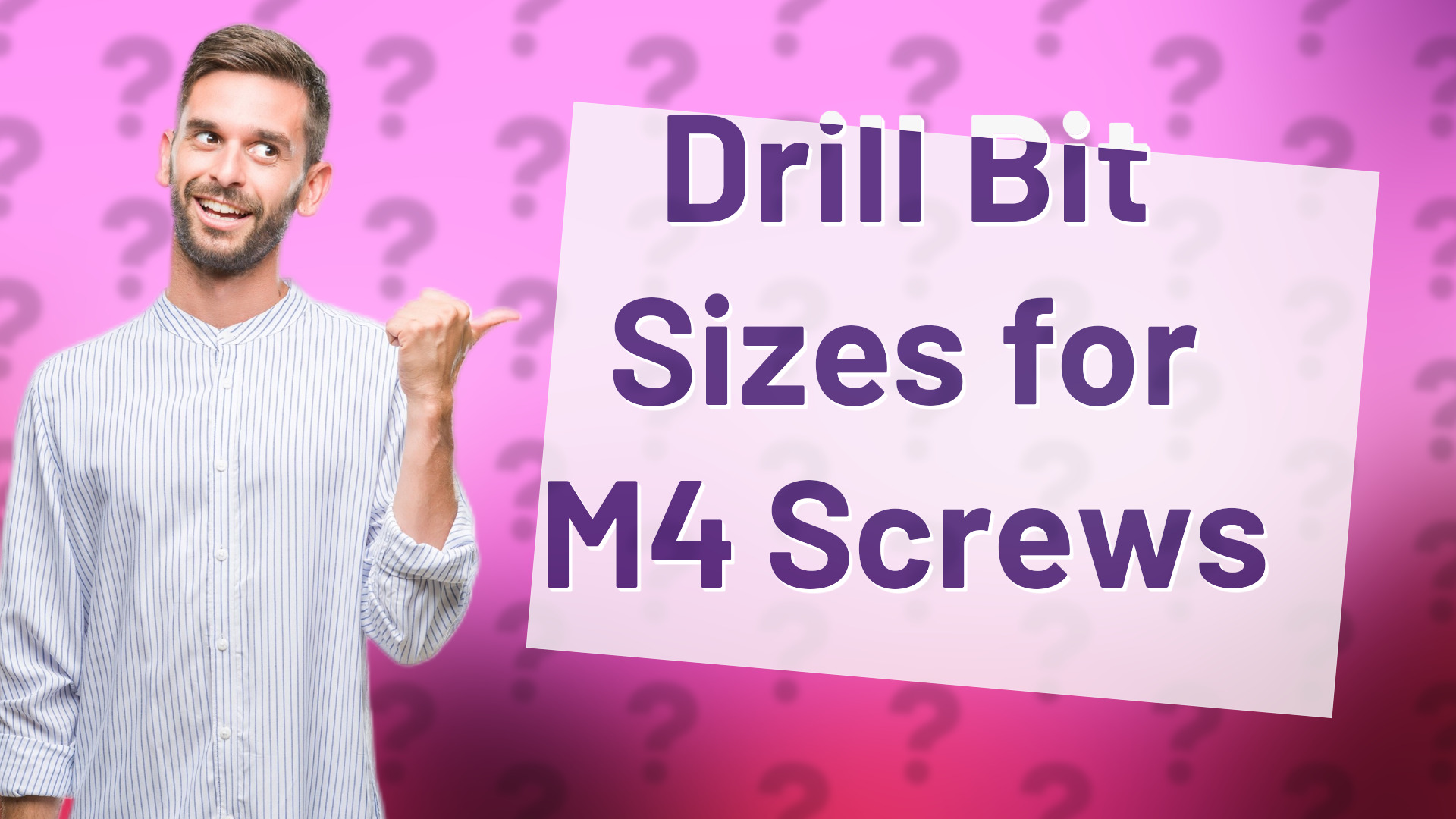 Drill Bit Sizes for M4 Screws