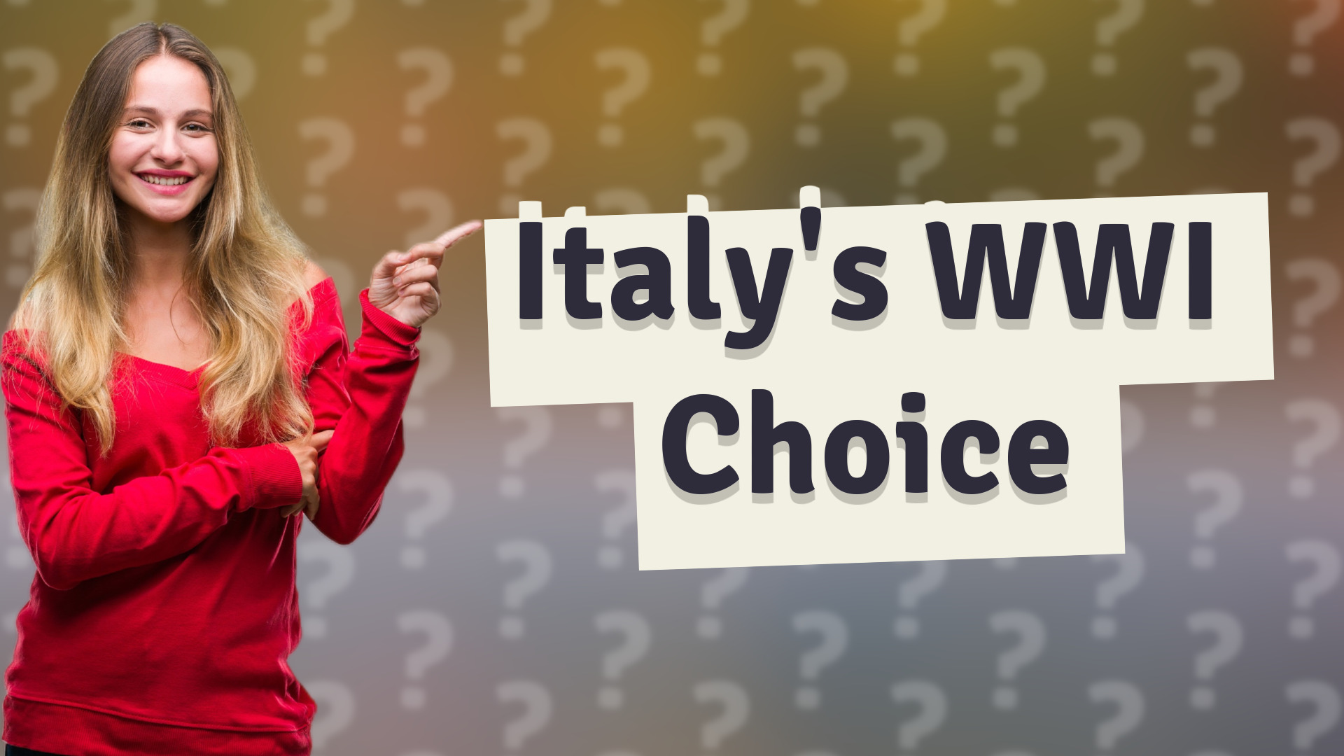 Italy's WWI Choice