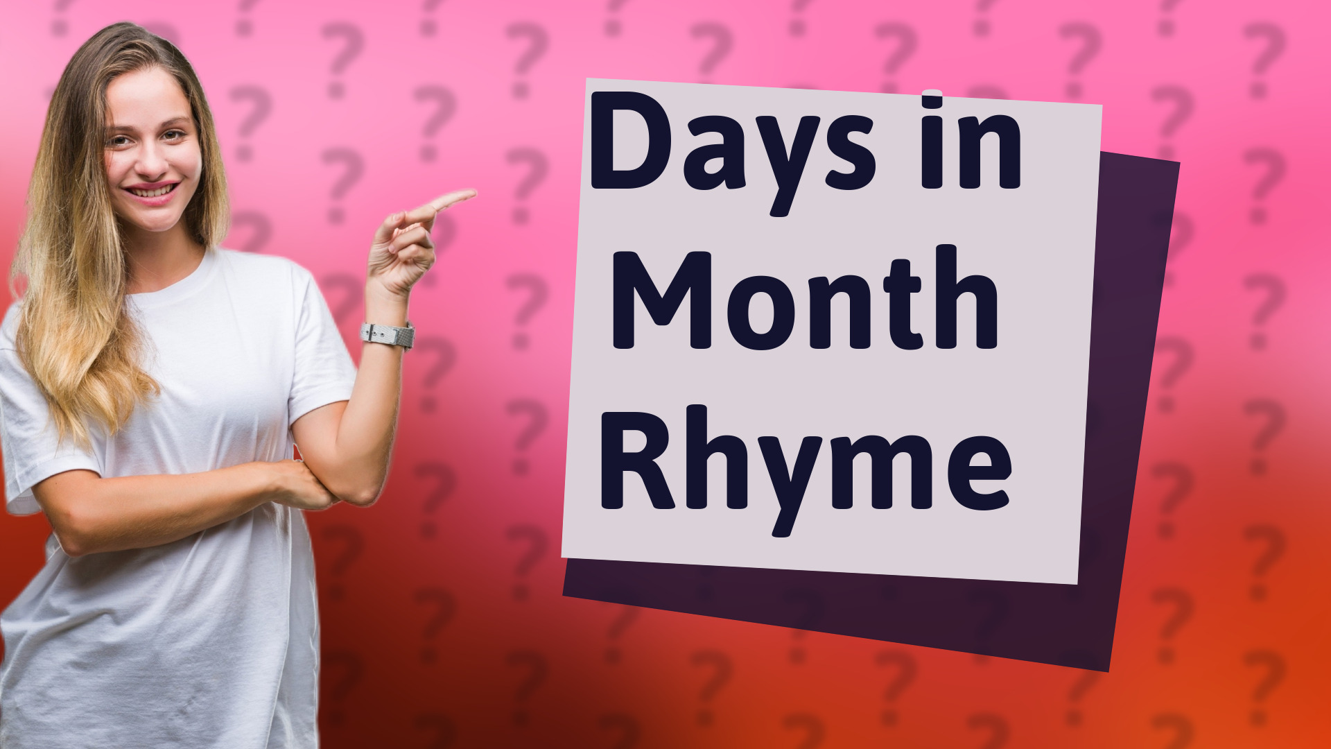 Days in Month Rhyme