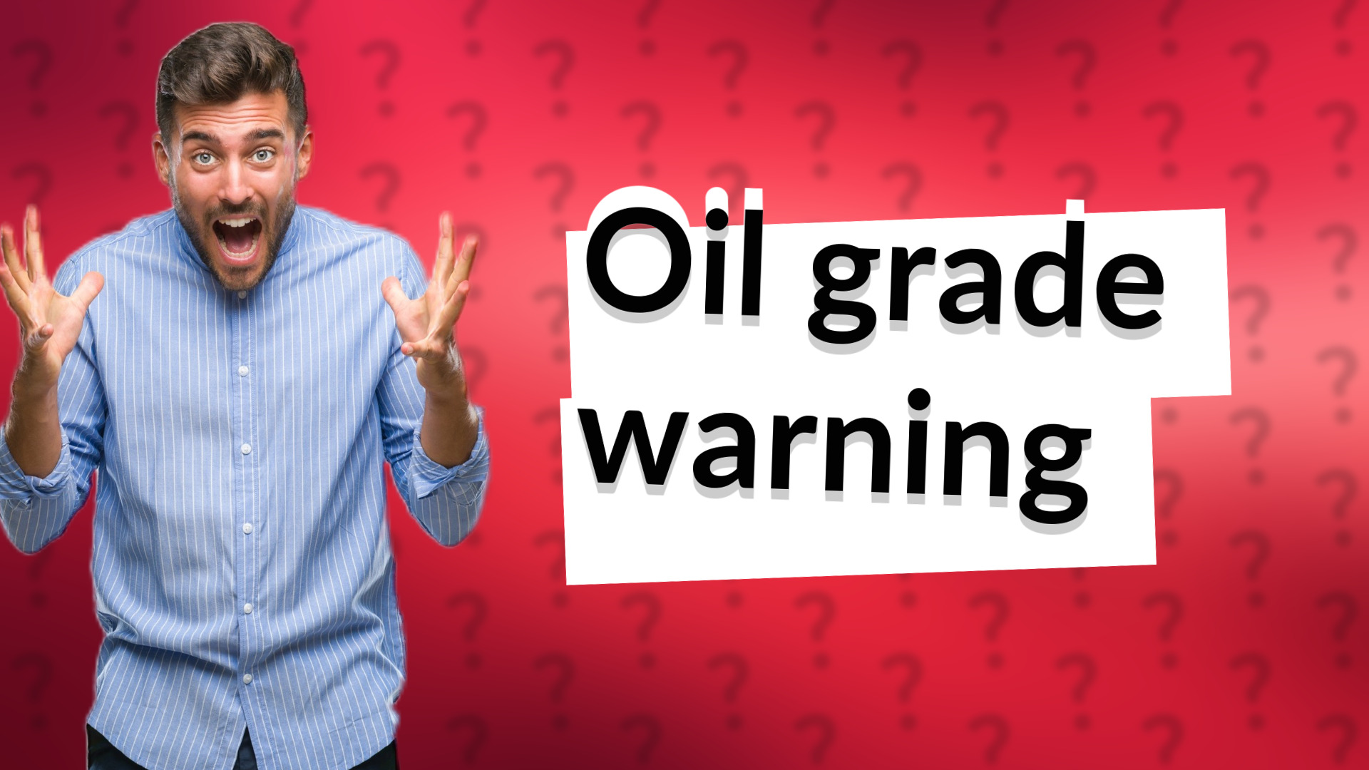 Oil grade warning