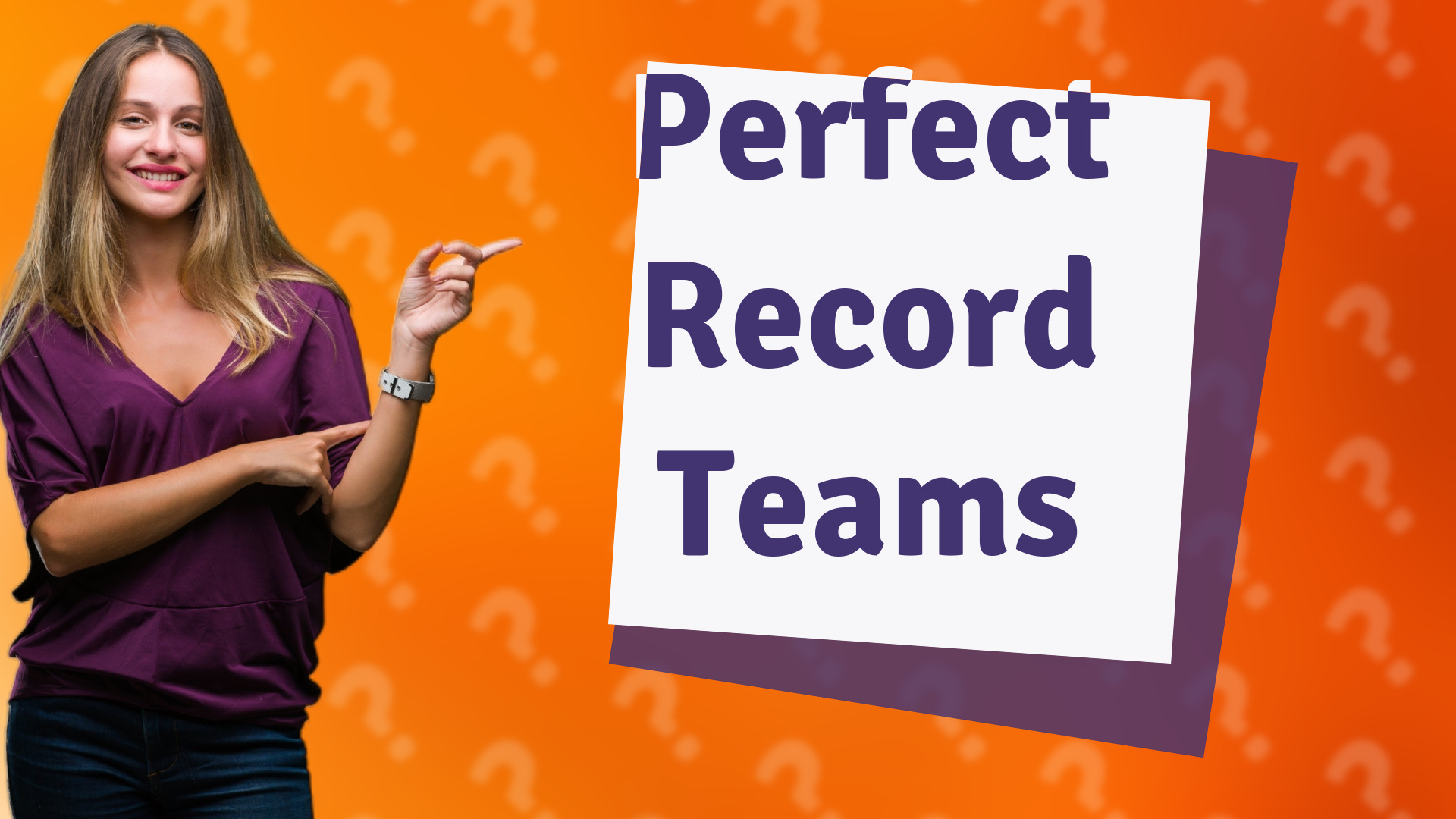 Perfect Record Teams