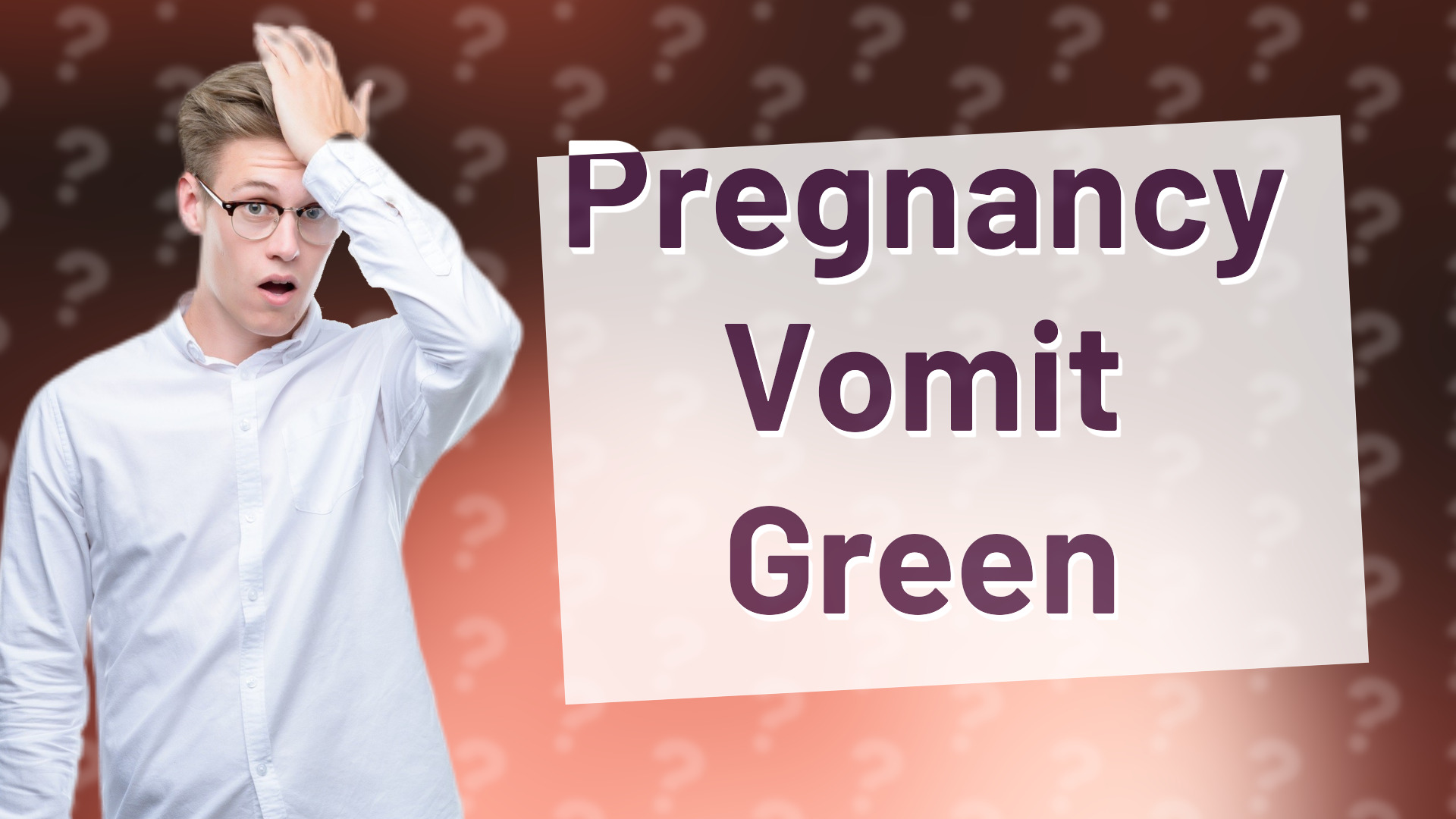 Pregnancy Vomit Green