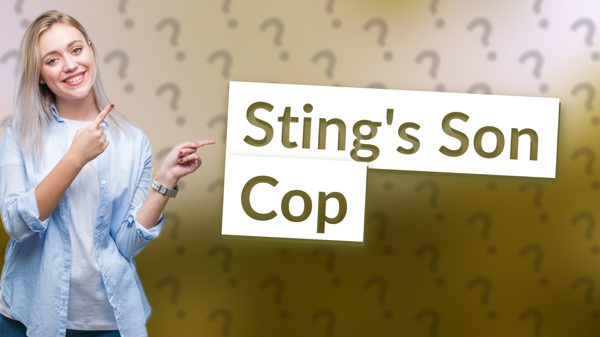 Sting's Son Cop