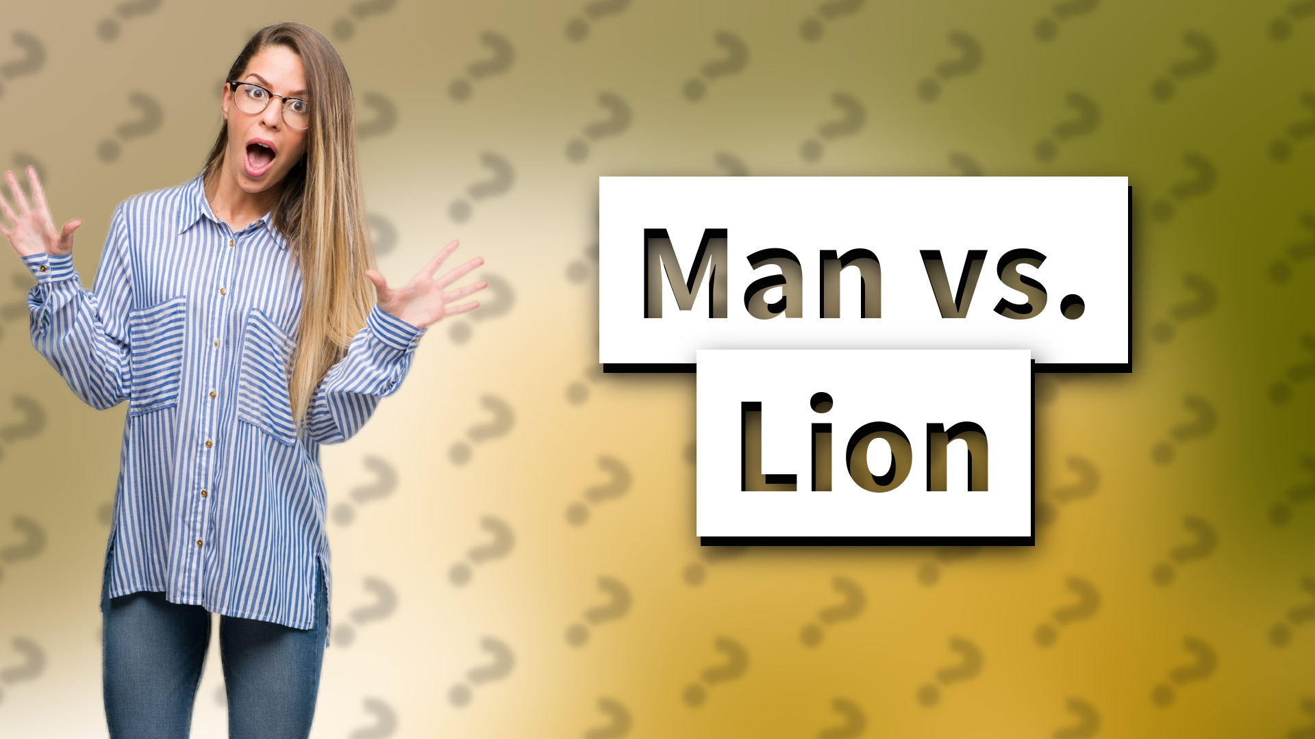 Man vs. Lion