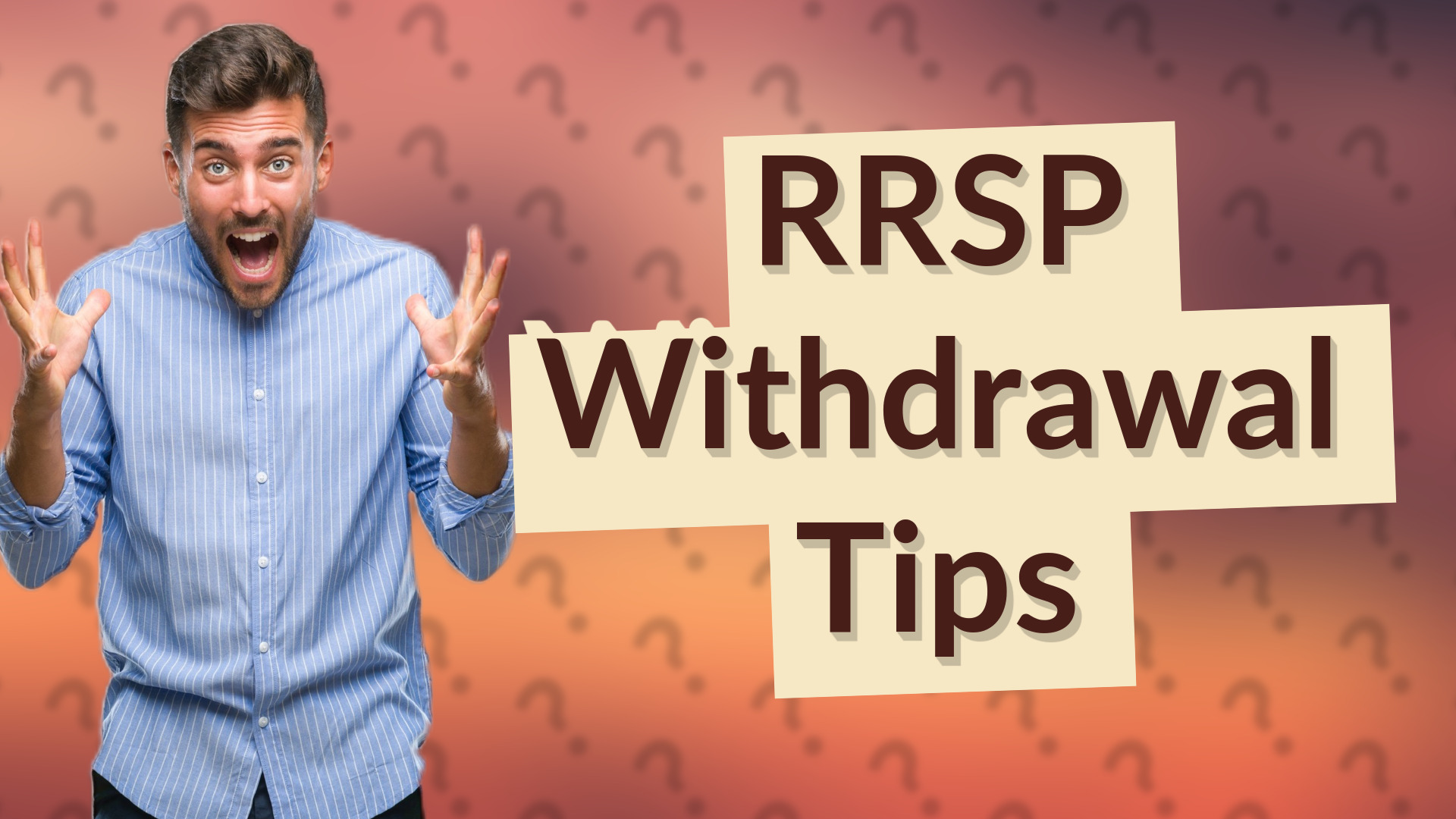 RRSP Withdrawal Tips