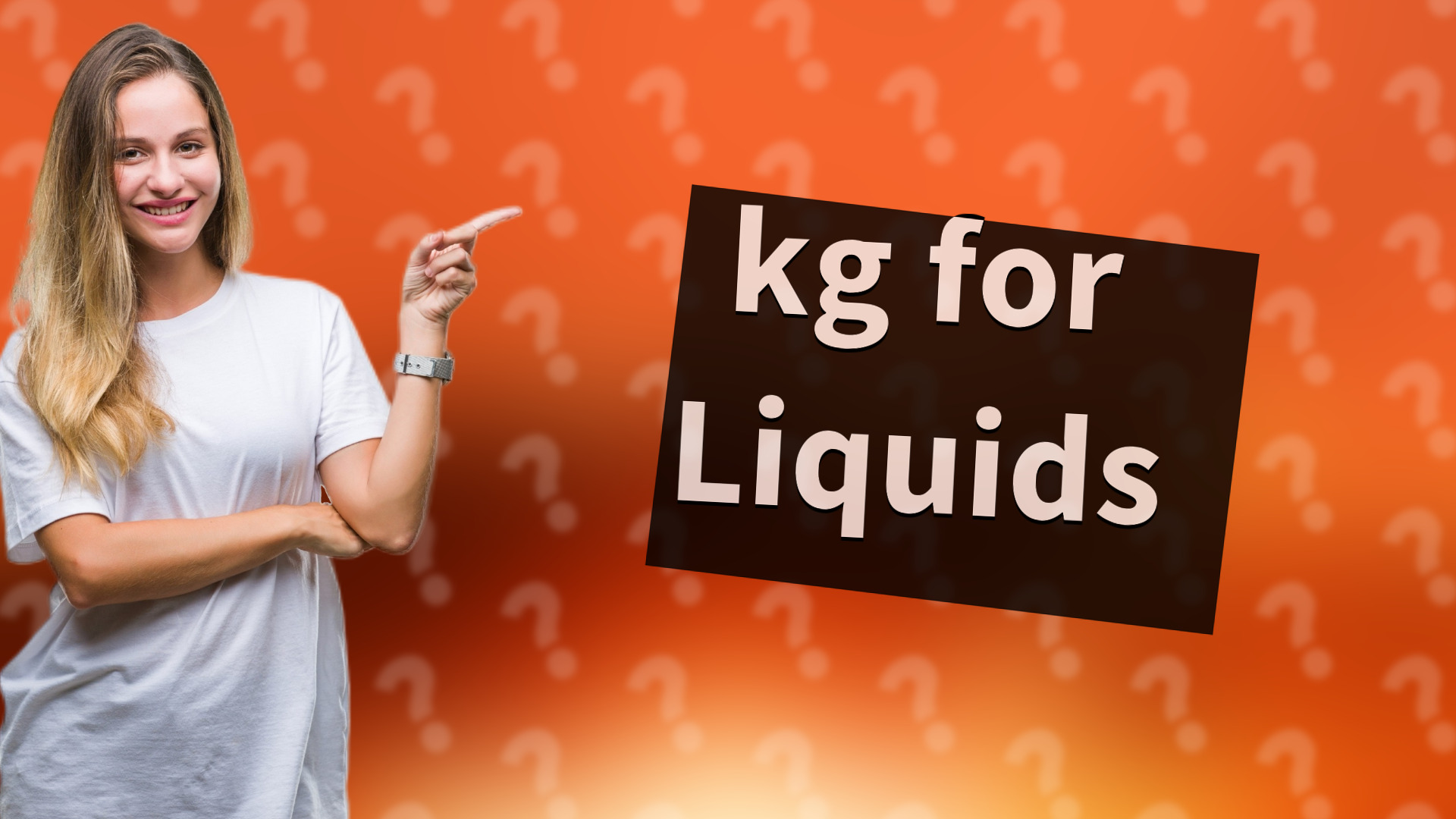 kg for Liquids