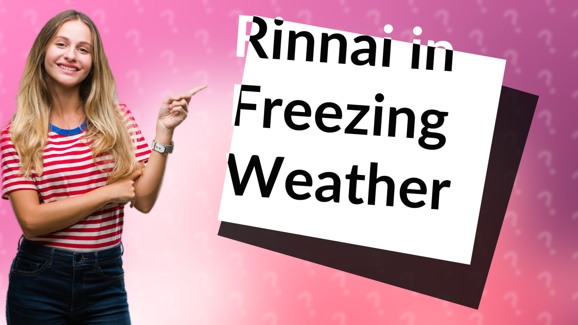 Rinnai in Freezing Weather