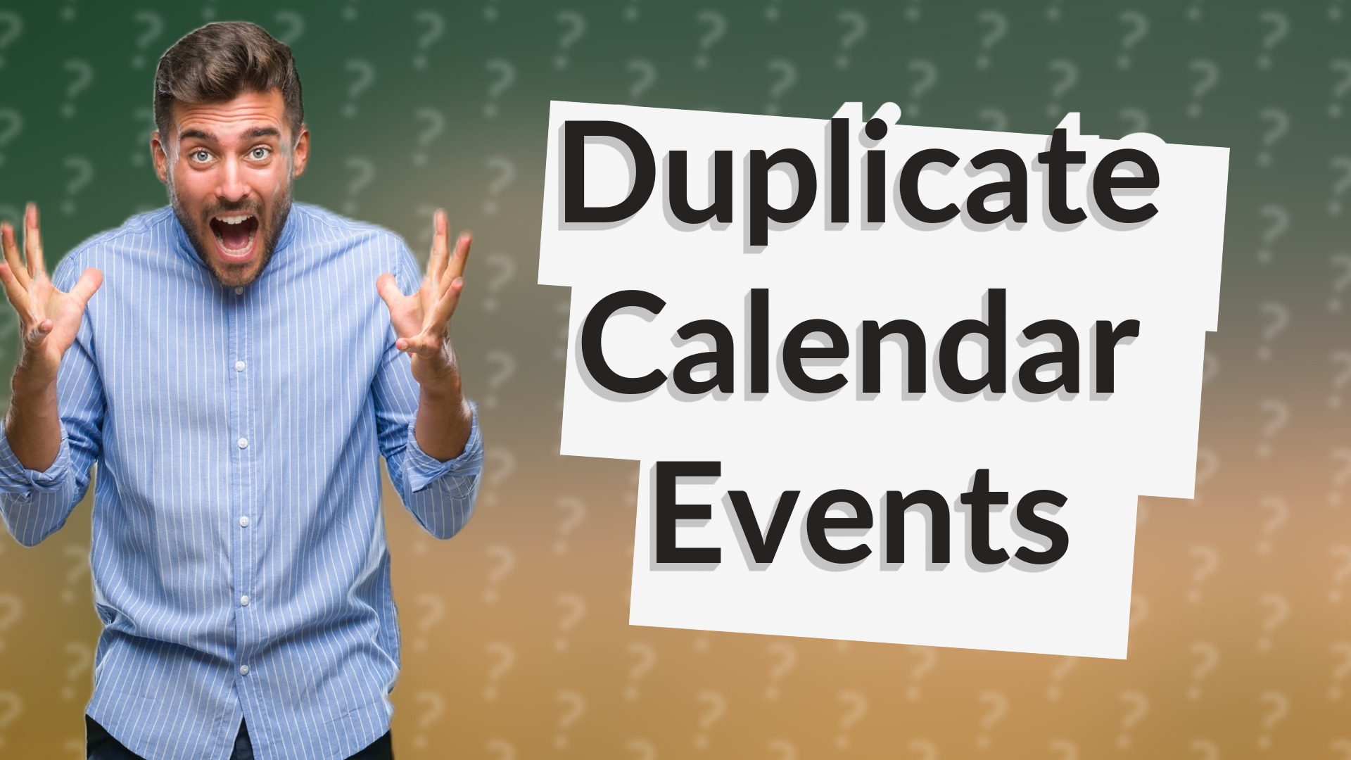 Duplicate Calendar Events