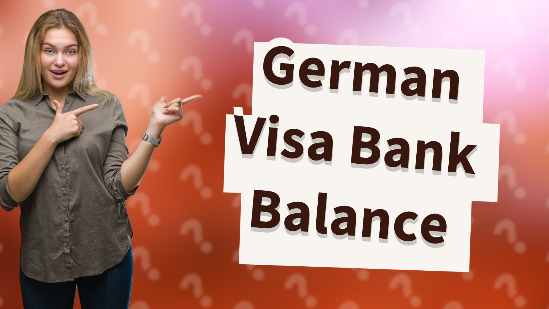 German Visa Bank Balance