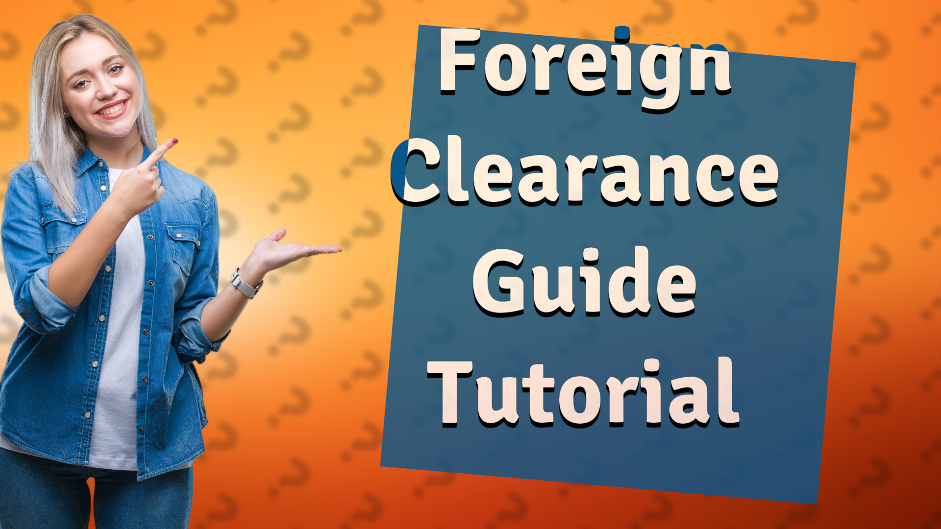 Foreign Clearance Guide Tutorial