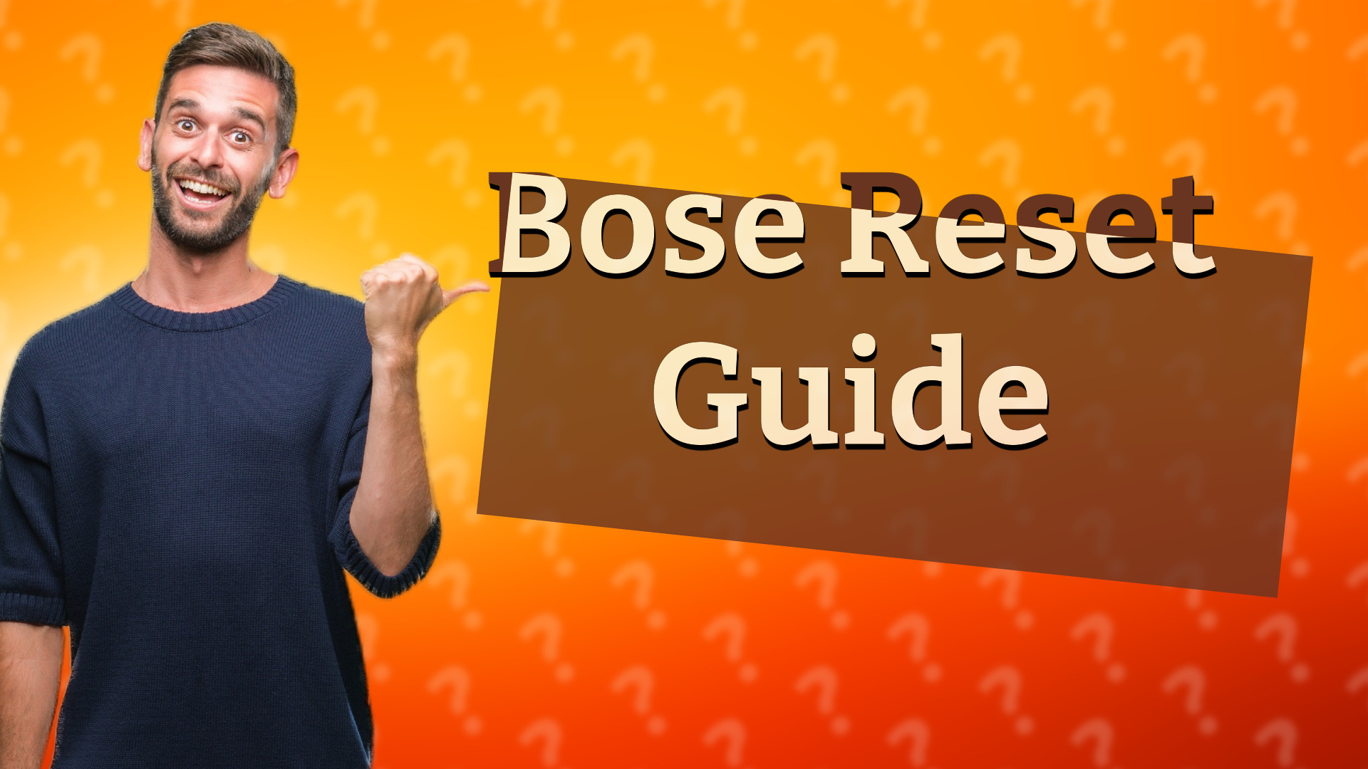 Bose Reset Guide