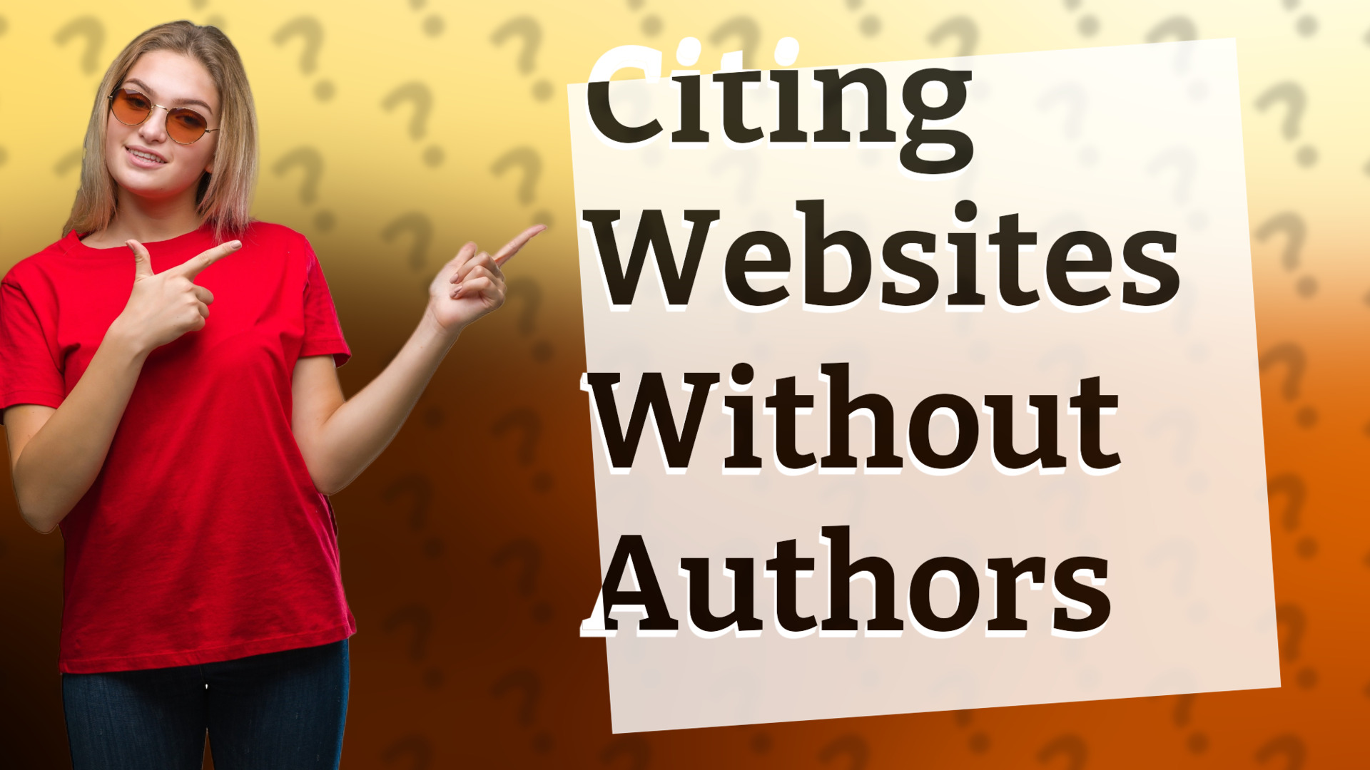 Citing Websites Without Authors