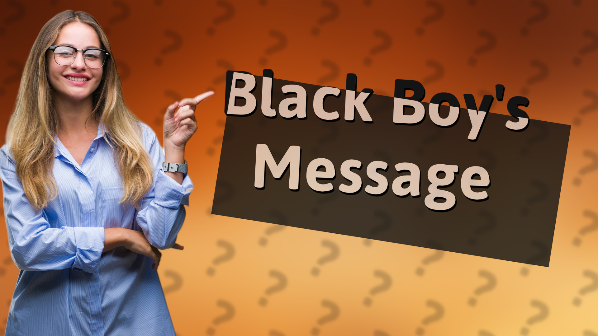 Black Boy's Message