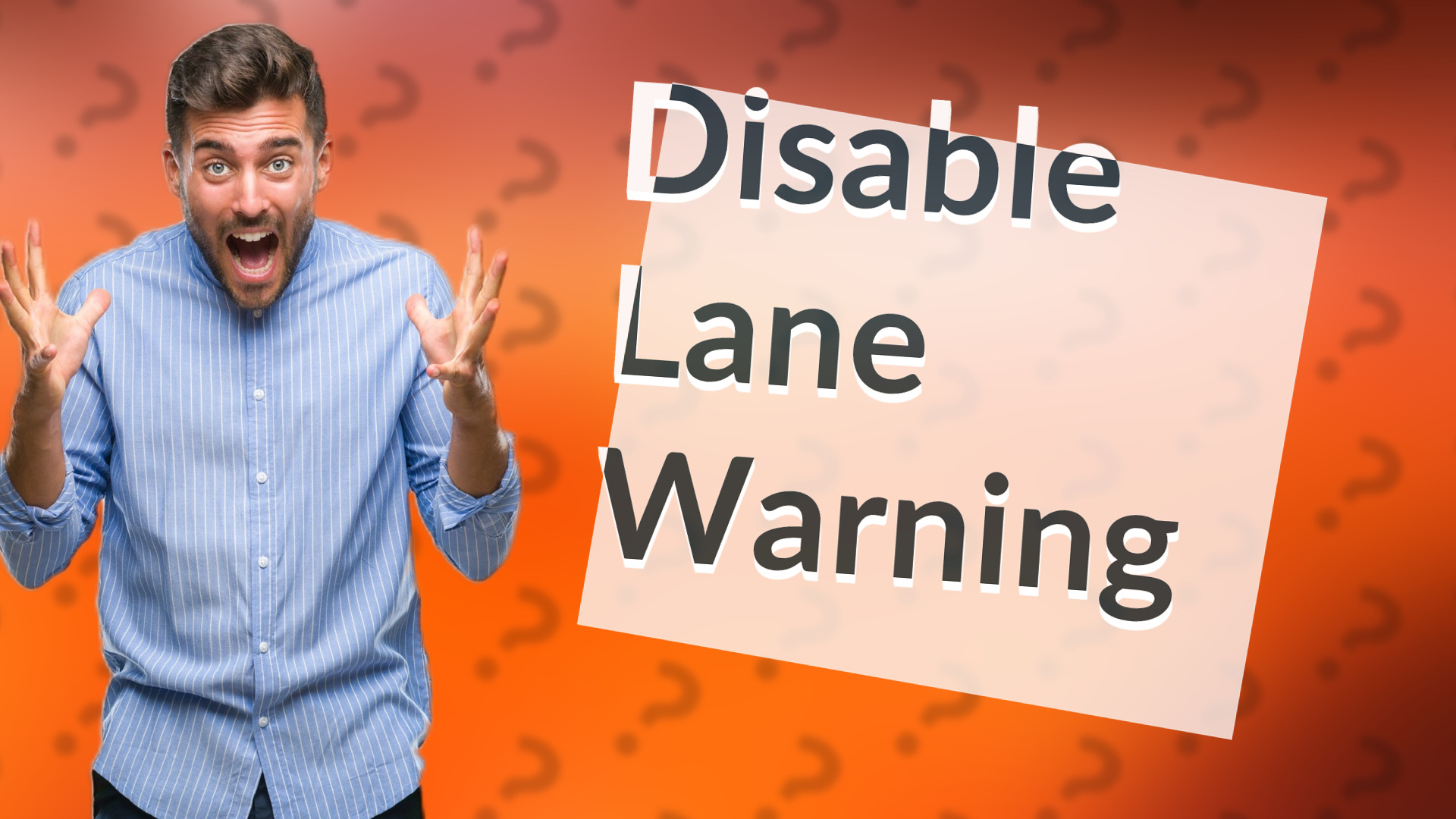 Disable Lane Warning