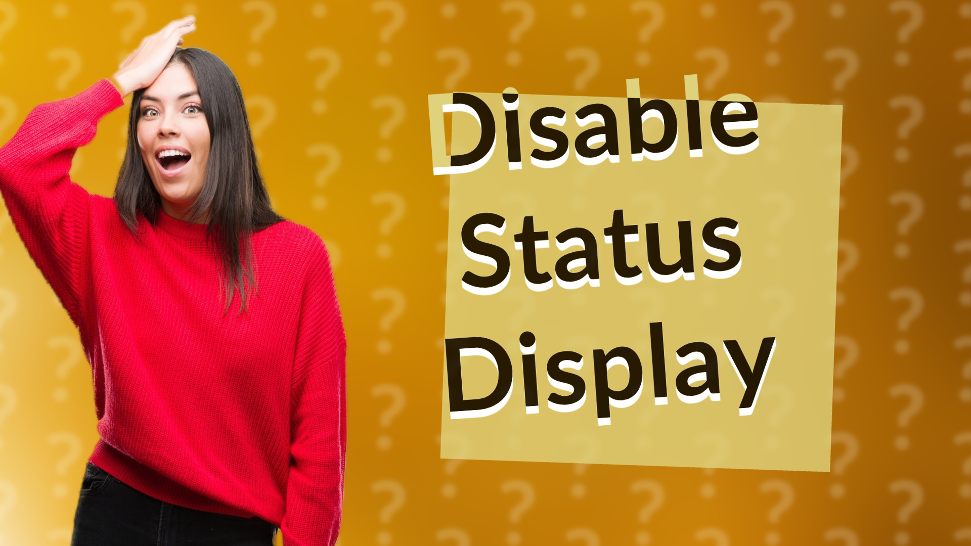 Disable Status Display