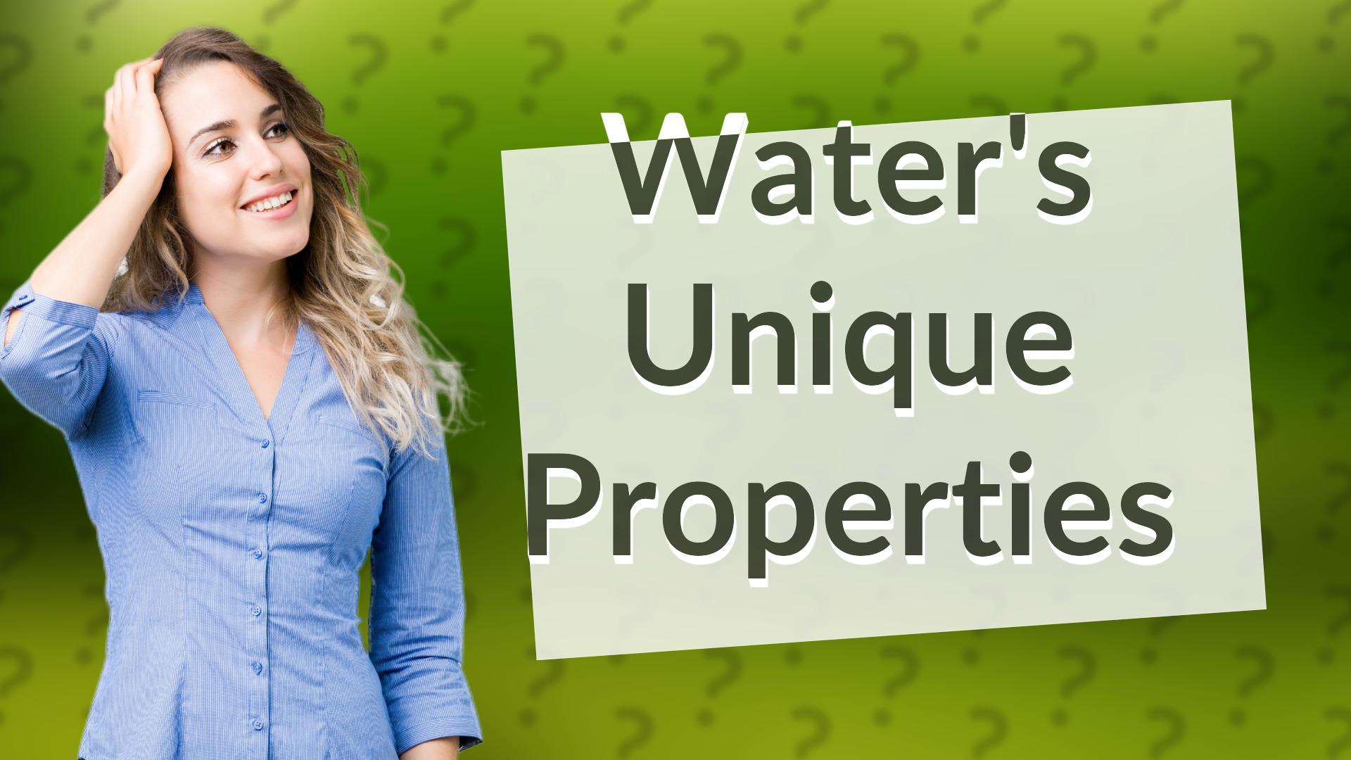 Water's Unique Properties