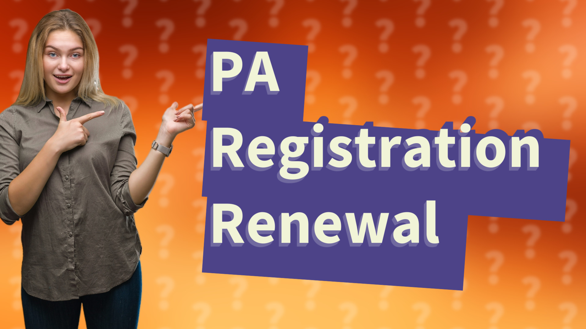 PA Registration Renewal