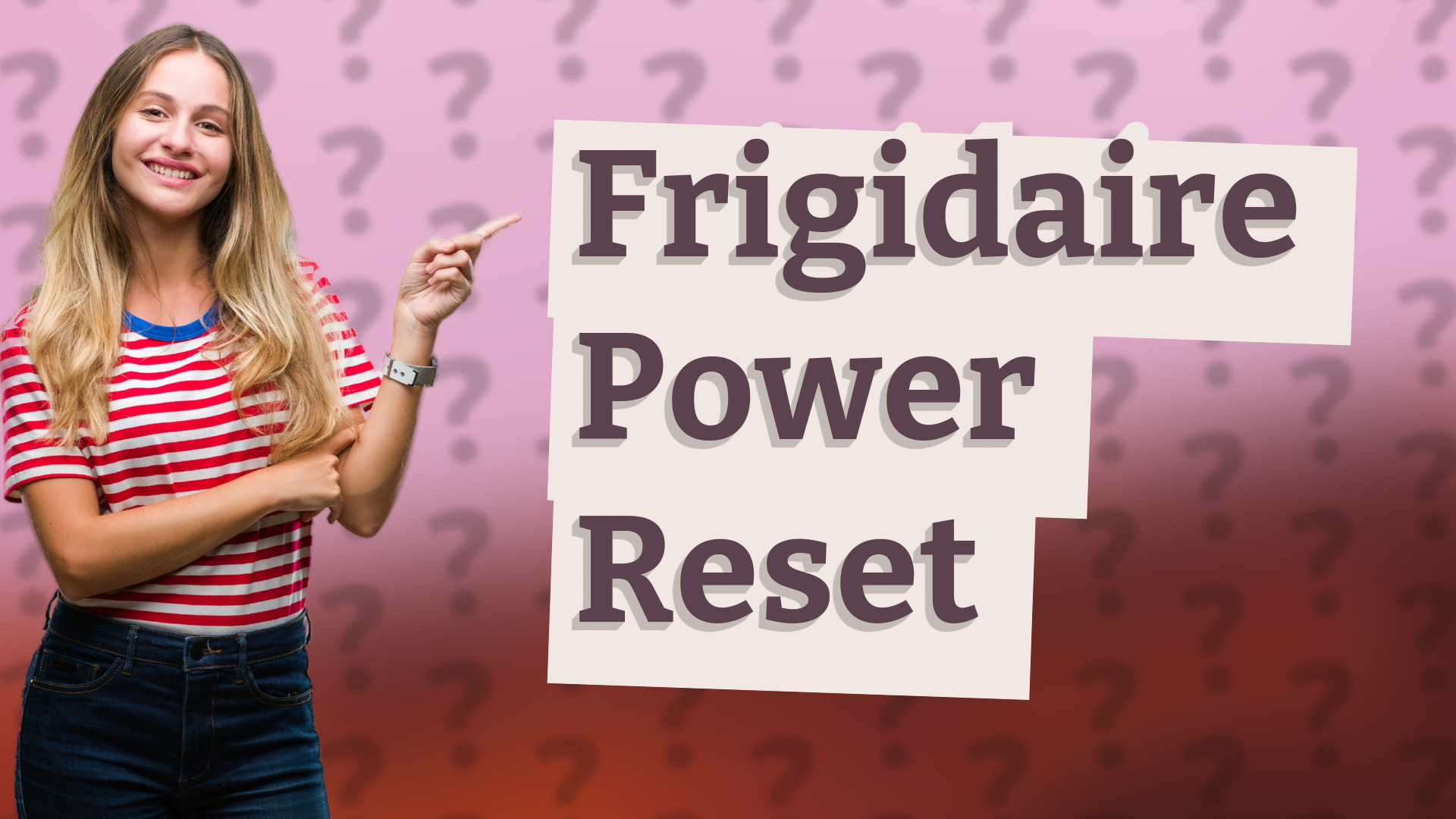 Frigidaire Power Reset