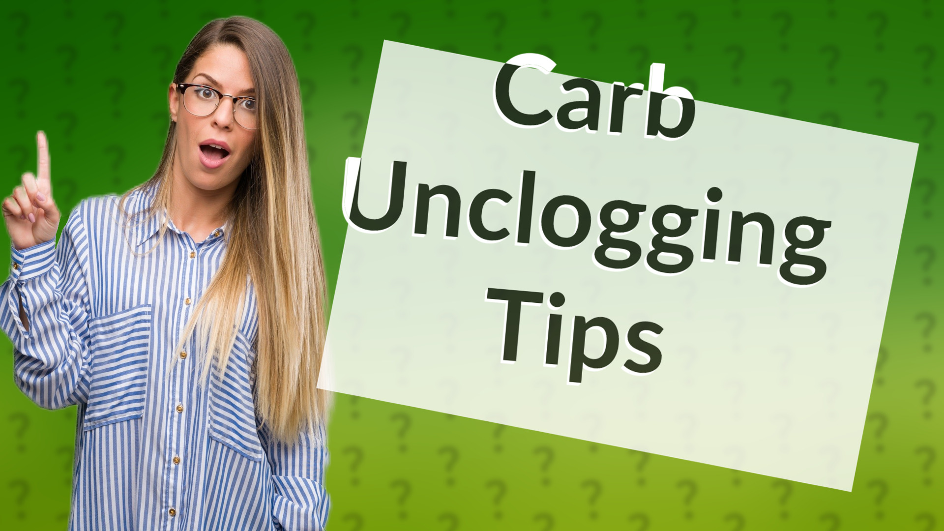 Carb Unclogging Tips