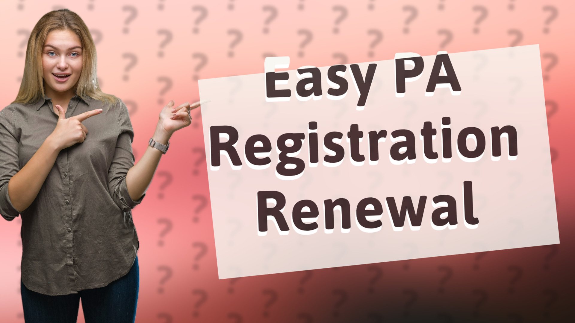 Easy PA Registration Renewal