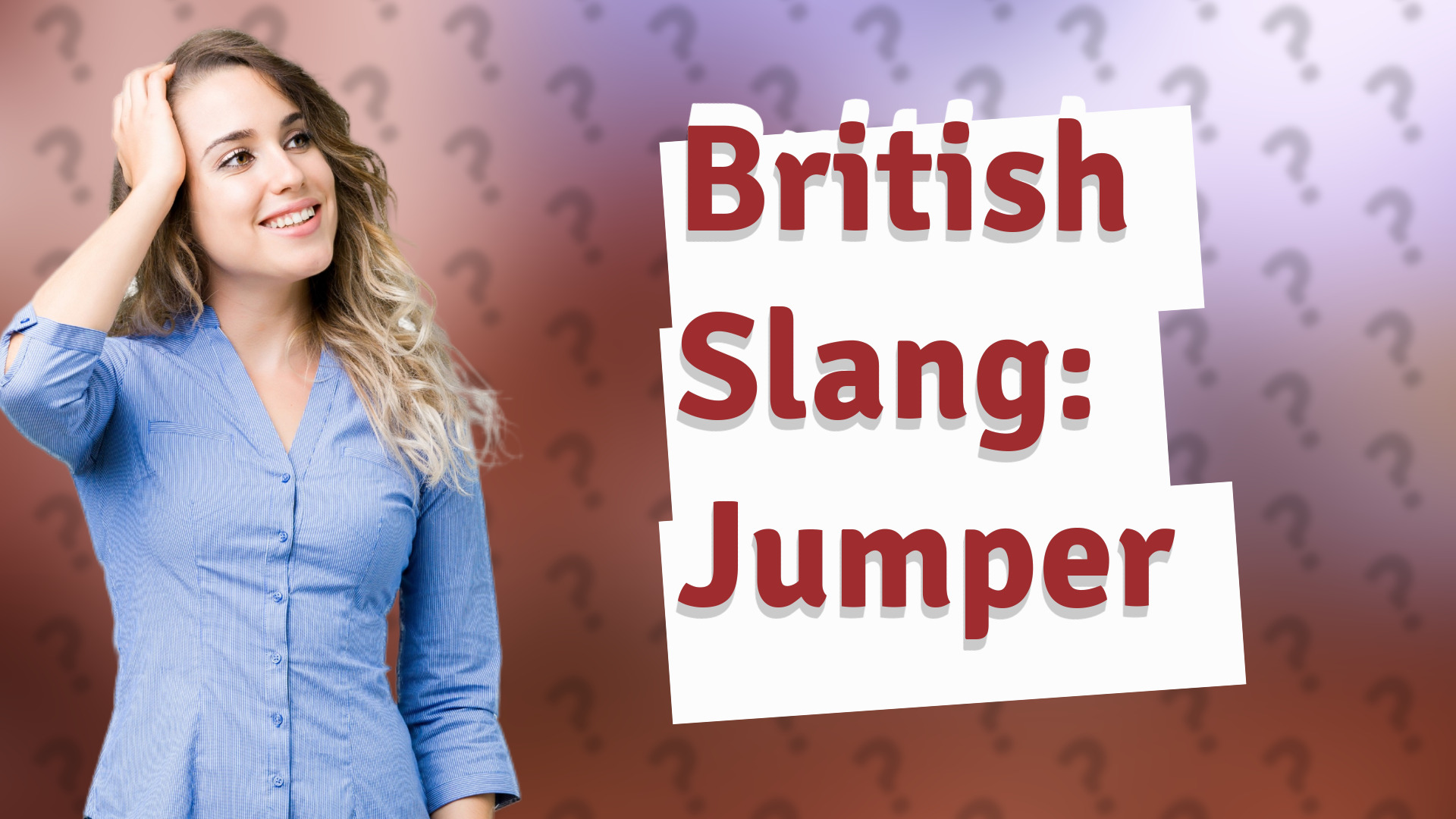 British Slang: Jumper