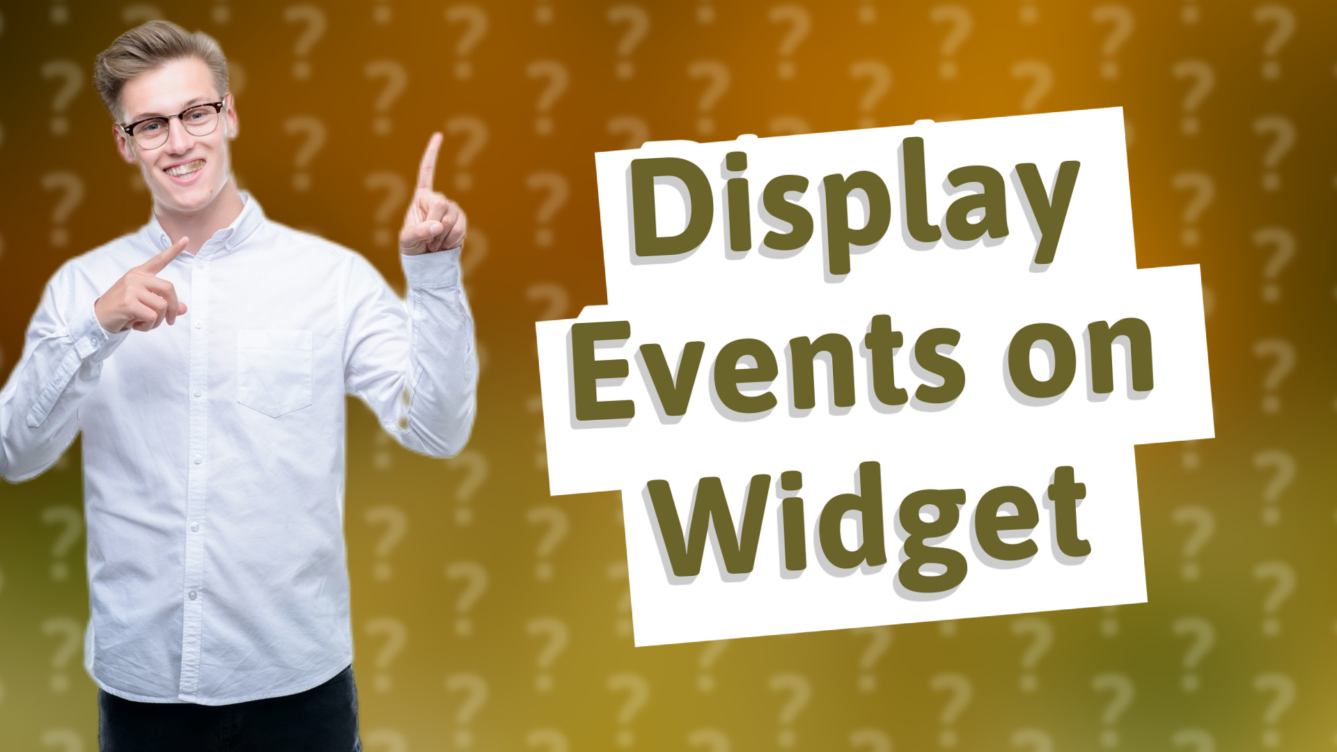 Display Events on Widget