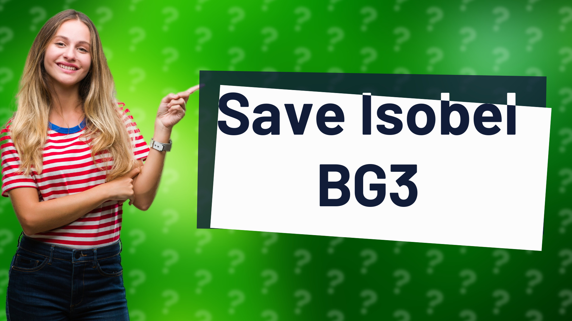 Save Isobel BG3