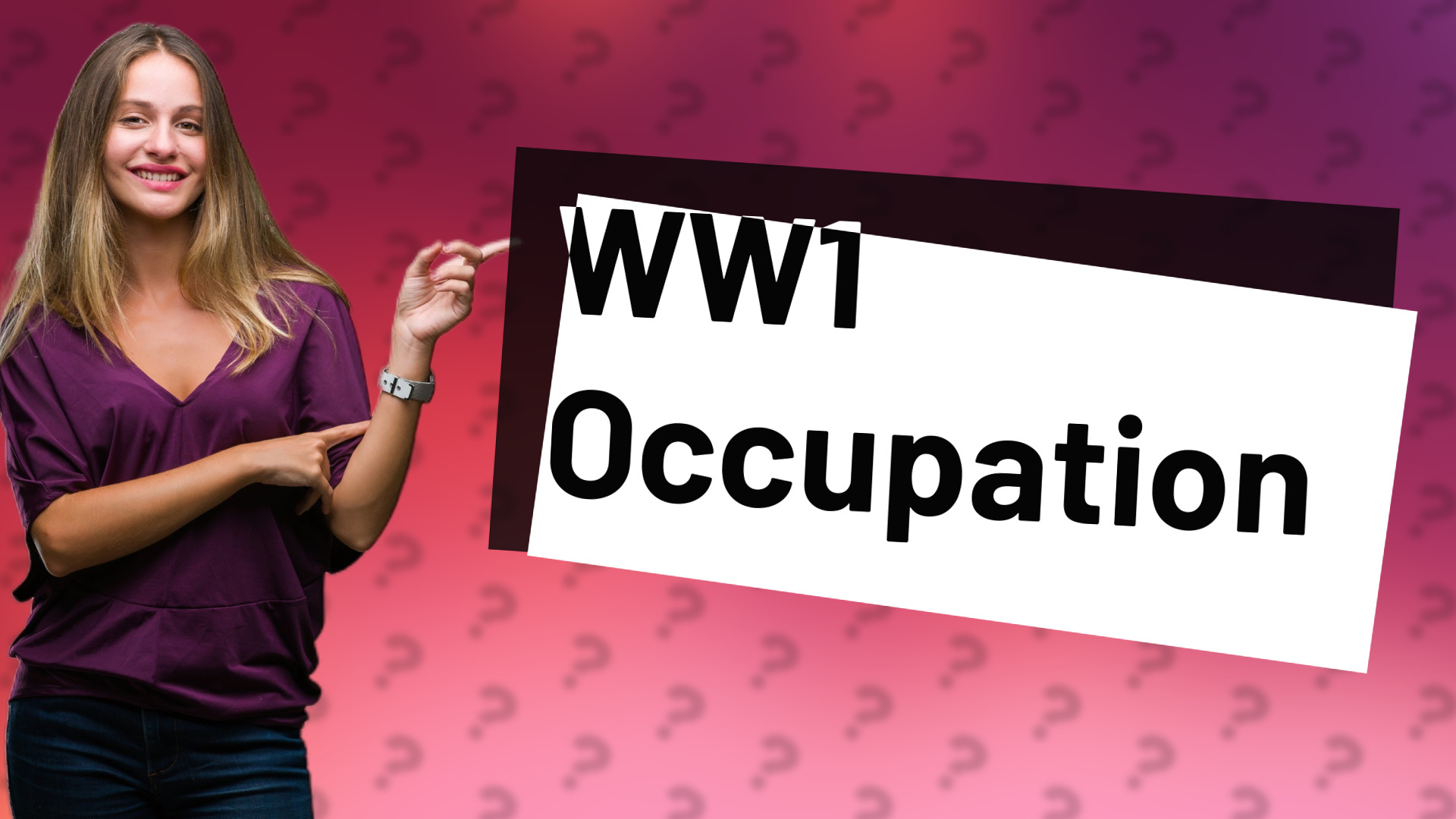 WW1 Occupation