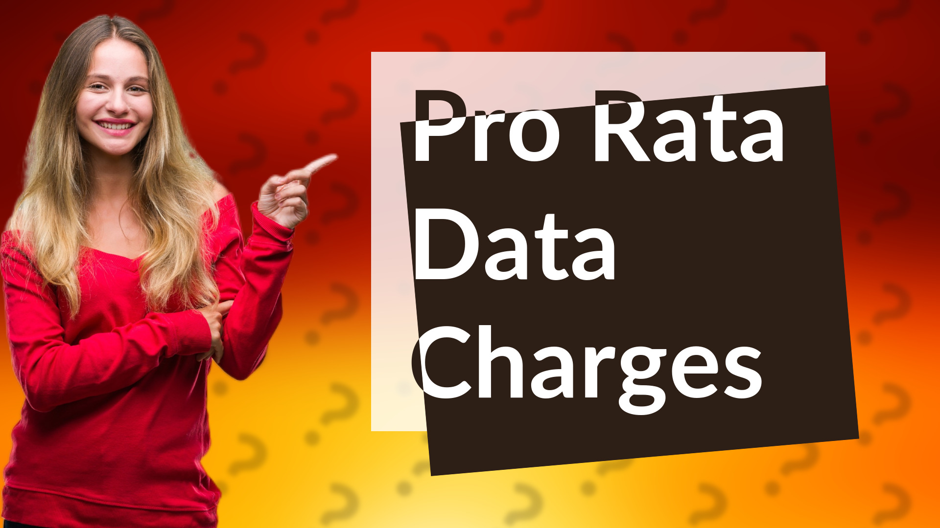Pro Rata Data Charges