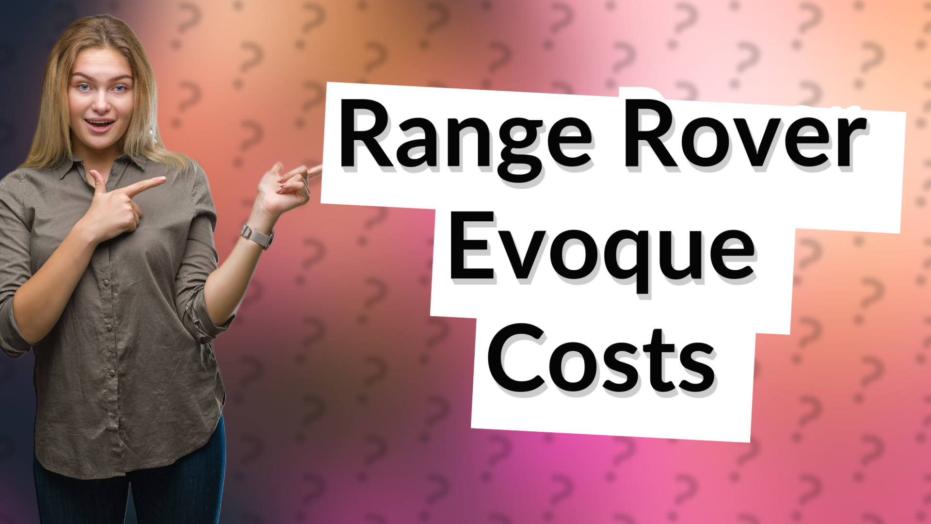 Range Rover Evoque Costs