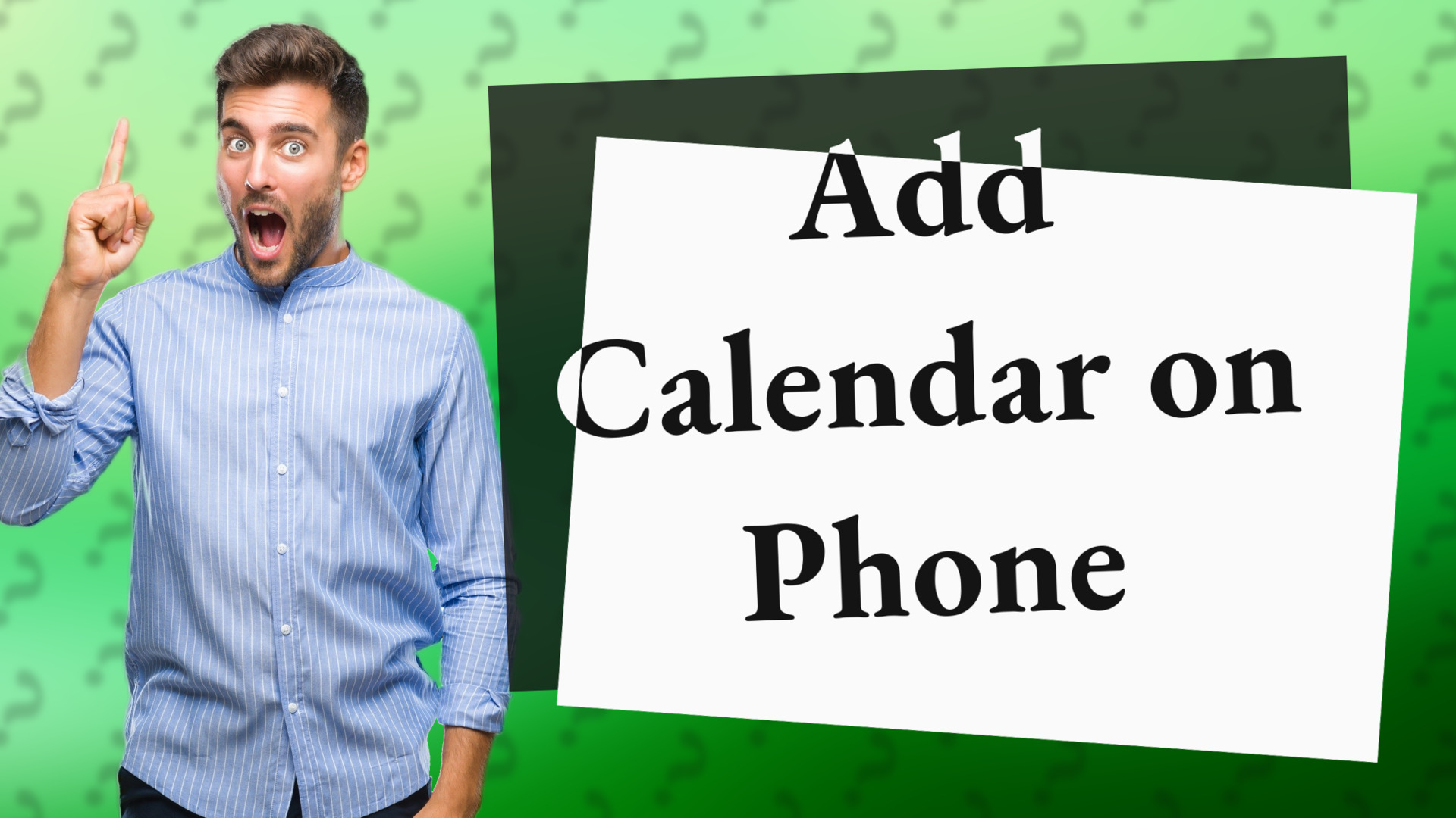 Add Calendar on Phone